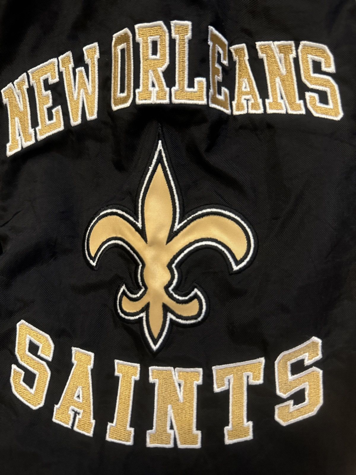 Starter New Orleans Saints Starter GIII Hooded Field Commander Jacket Full Zipper + Quilted Inside & Quilted Hood Gold/Tan Black - White Size US XXL / EU 58 / 5 - 8 Thumbnail
