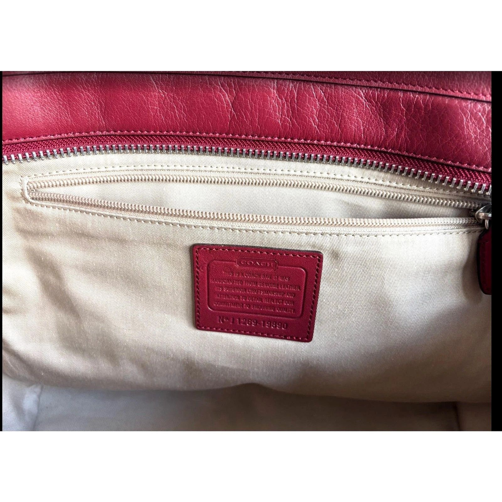 Coach NWT Coach Red Leather Tote Bag – Classic City Style! Size ONE SIZE - 5 Thumbnail