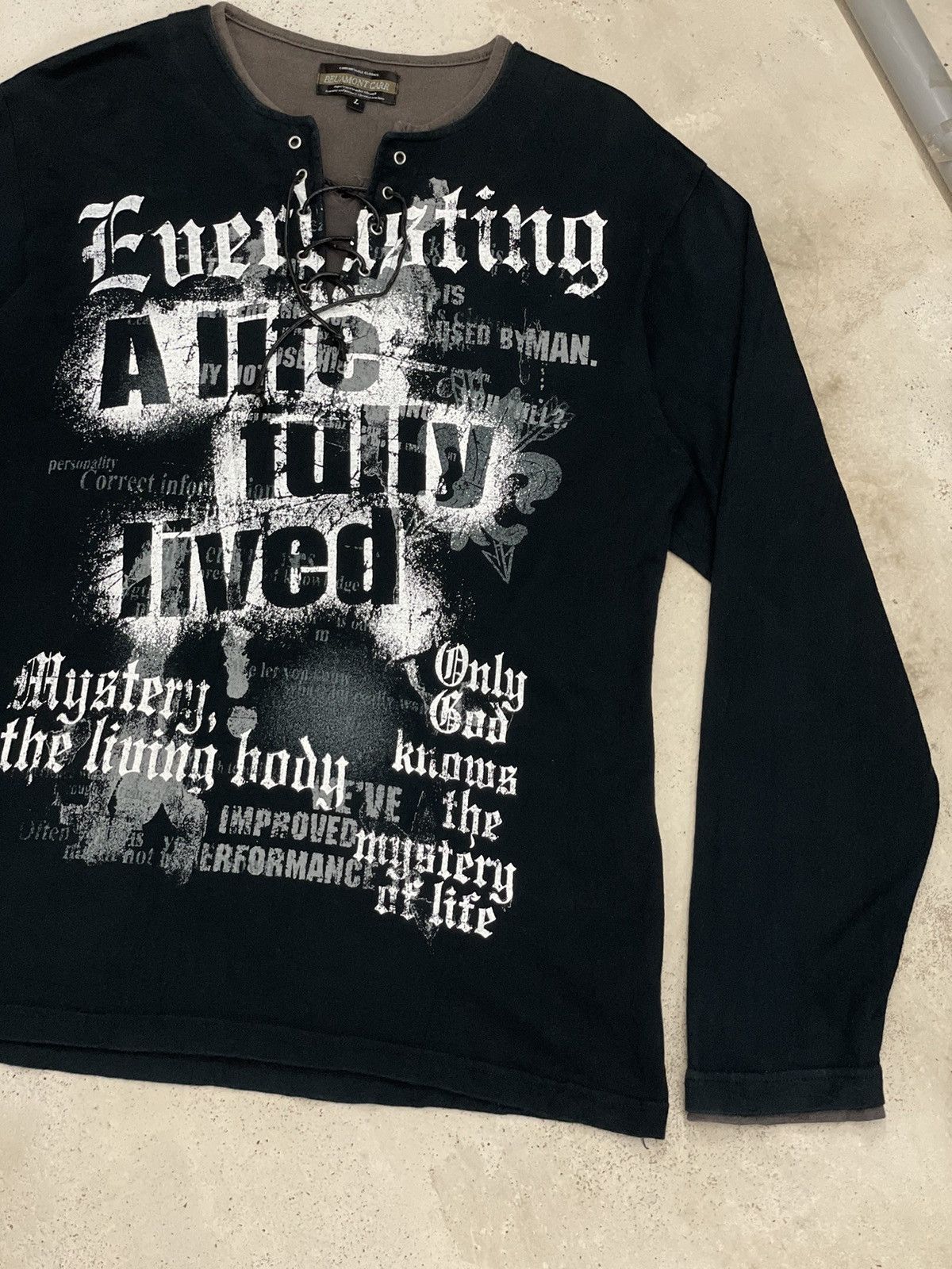 Japanese Brand Beaumont Carr Punk Fashion Bondage Y2K Life Poem Size US L / EU 52-54 / 3 - 4 Thumbnail