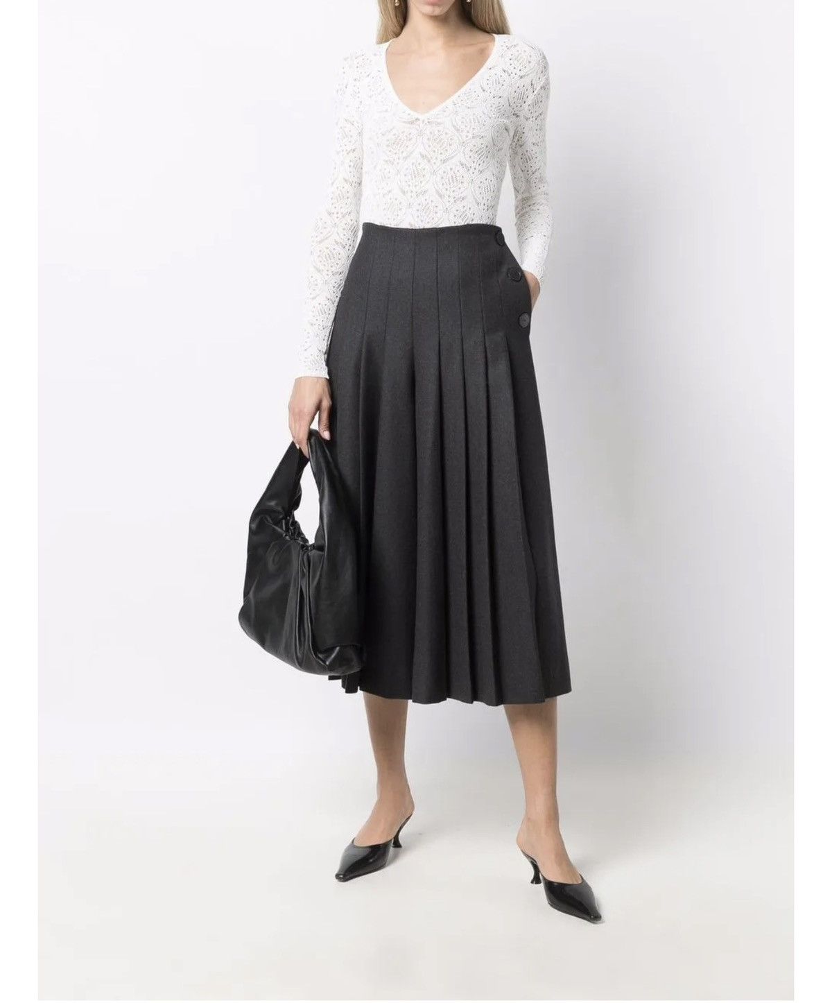 Dior Christian Dior A/W 18 Pleated High-waisted Cullotes Woolsilk Size 27" / US 4 / IT 40 - 1 Thumbnail