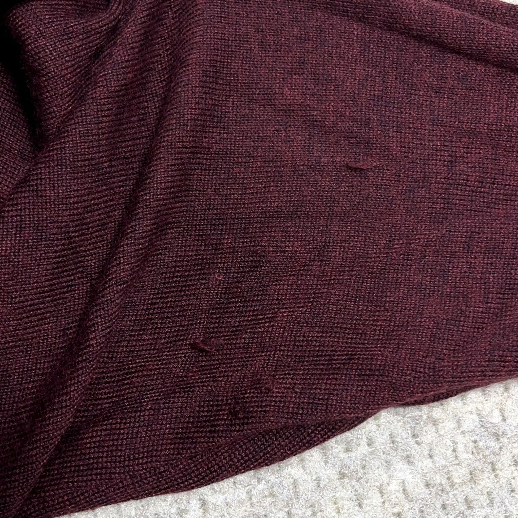 Hart Schaffner Marx Hart Schaffner Marx Sweater Men's Large Red Wool Pullover 1/4 Zip Knit Herringbone Standard Regular Size US L / EU 52-54 / 3 - 7 Thumbnail