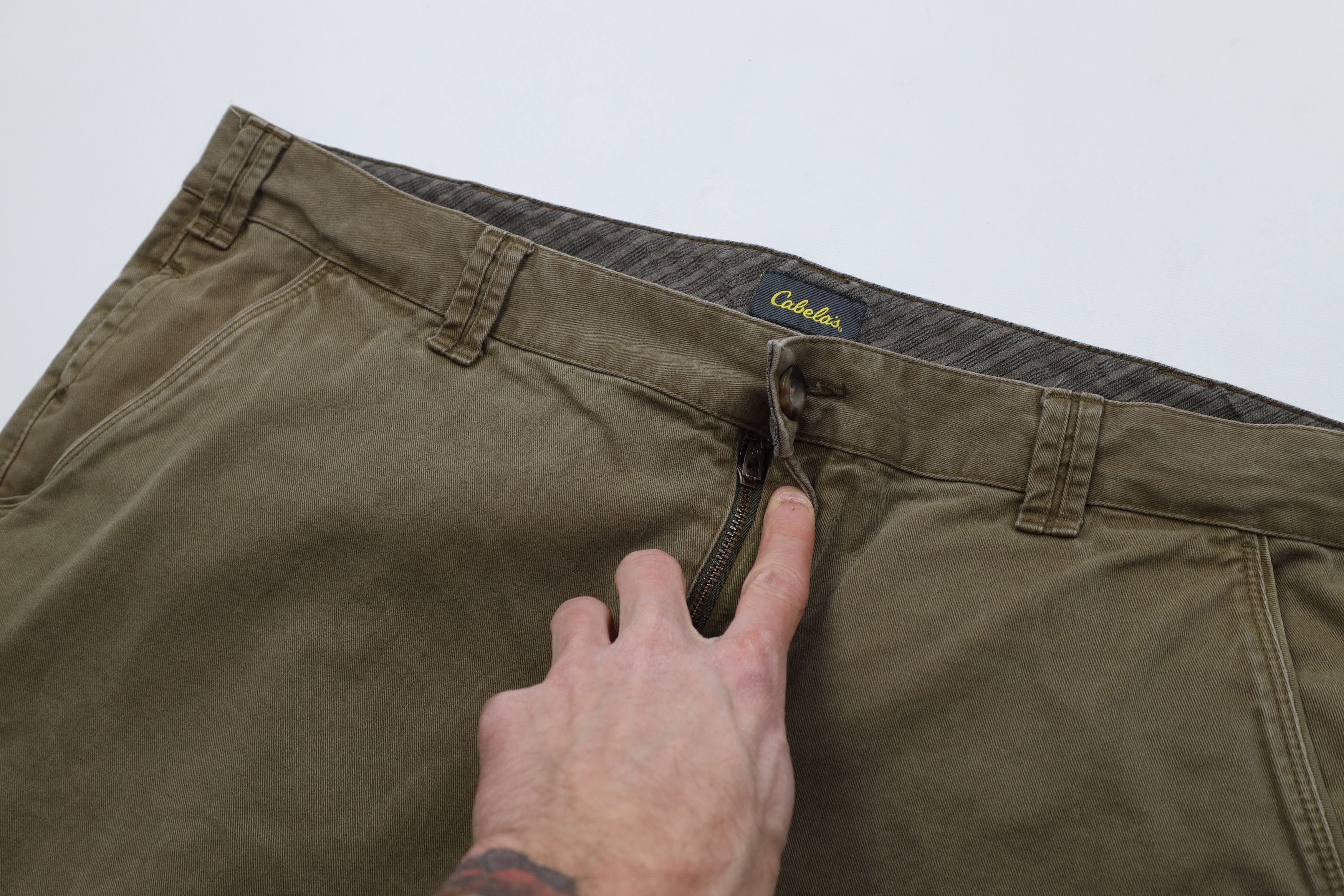 Cabelas Vintage Cabelas Relaxed Fit Wide Leg Pants Breen Cotton Size US 40 / EU 56 - 7 Thumbnail