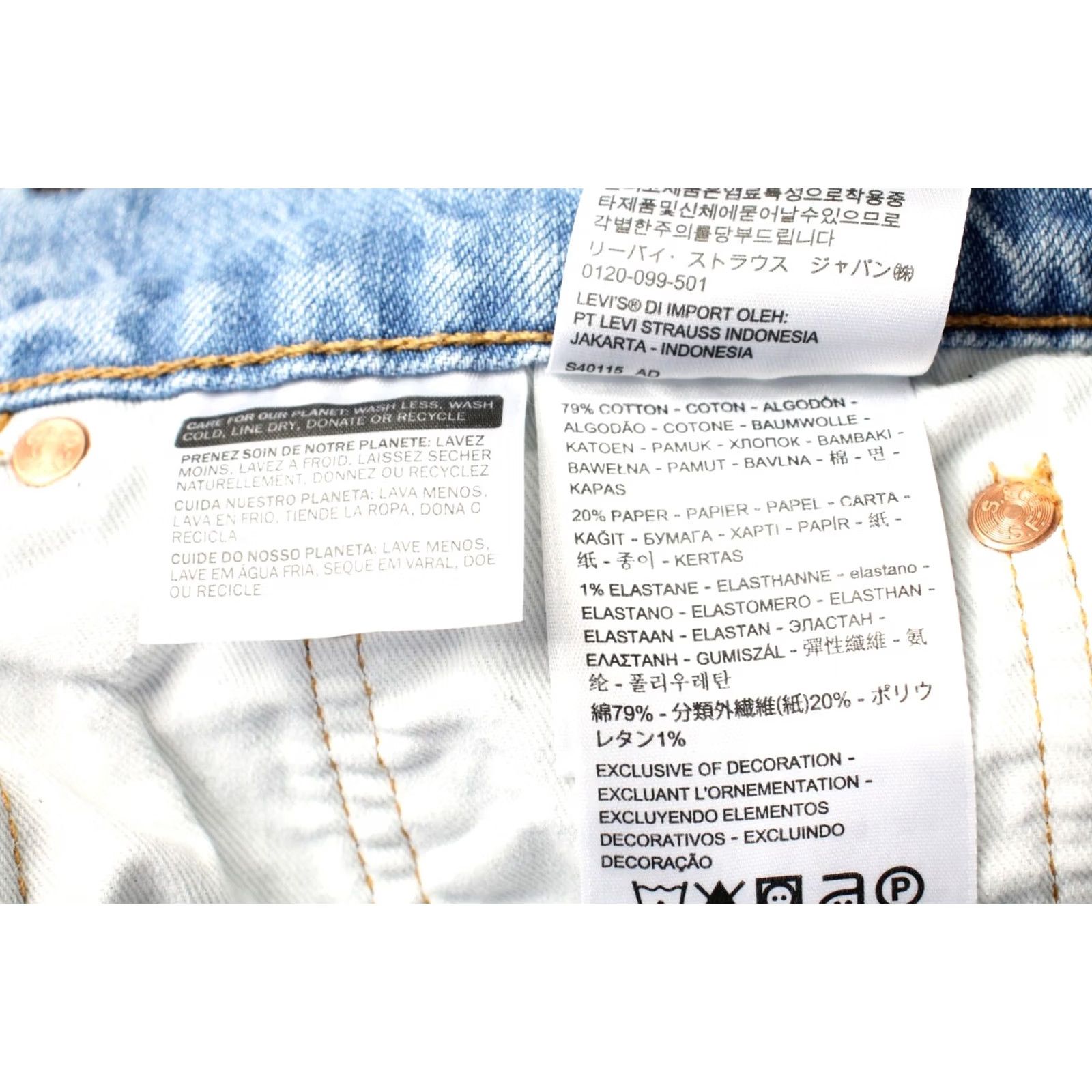 Levi's LEVI'S 502 Premium Big E Jeans Men's Tapered Fit Zip Fly Light Blue W32/L32 Size US 32 / EU 48 - 6 Thumbnail