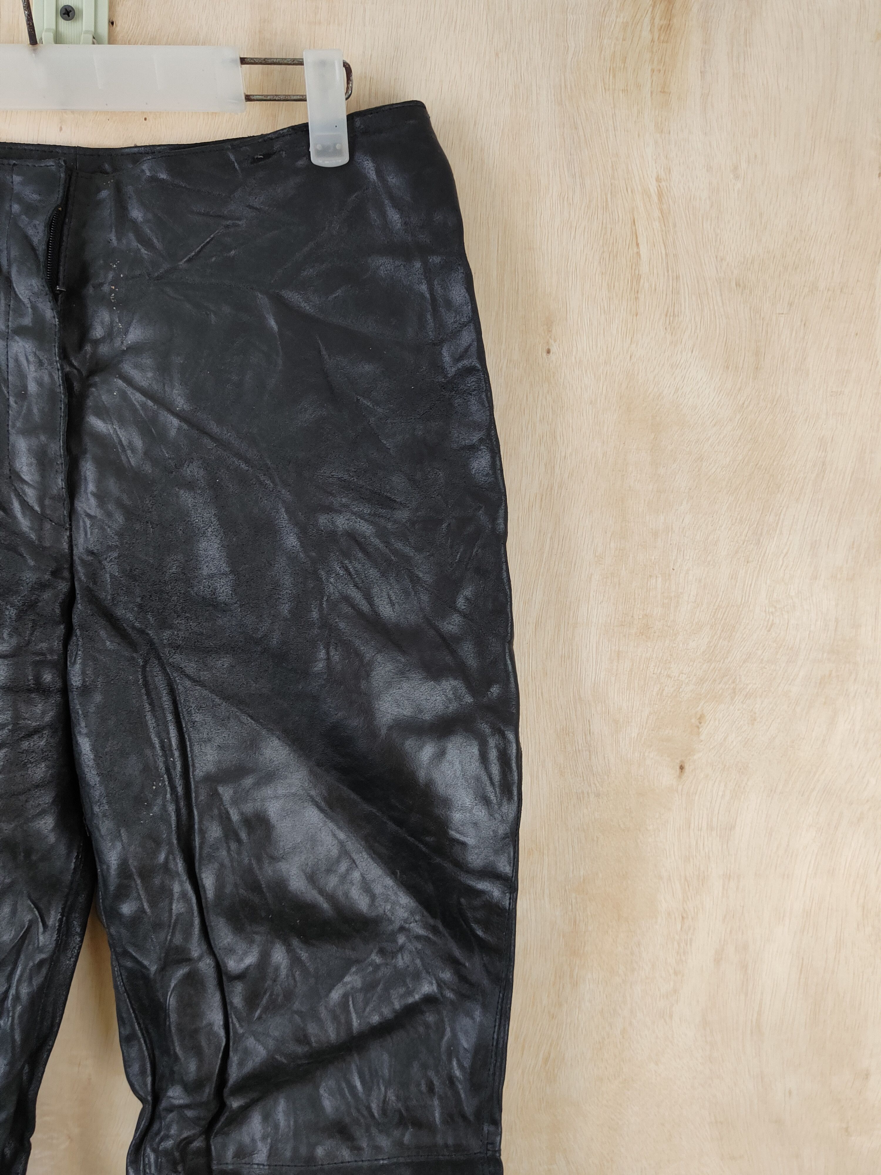 Vintage DL Vintage France Black Leather Pants #S2521 Size US 30 / EU 46 - 5 Thumbnail
