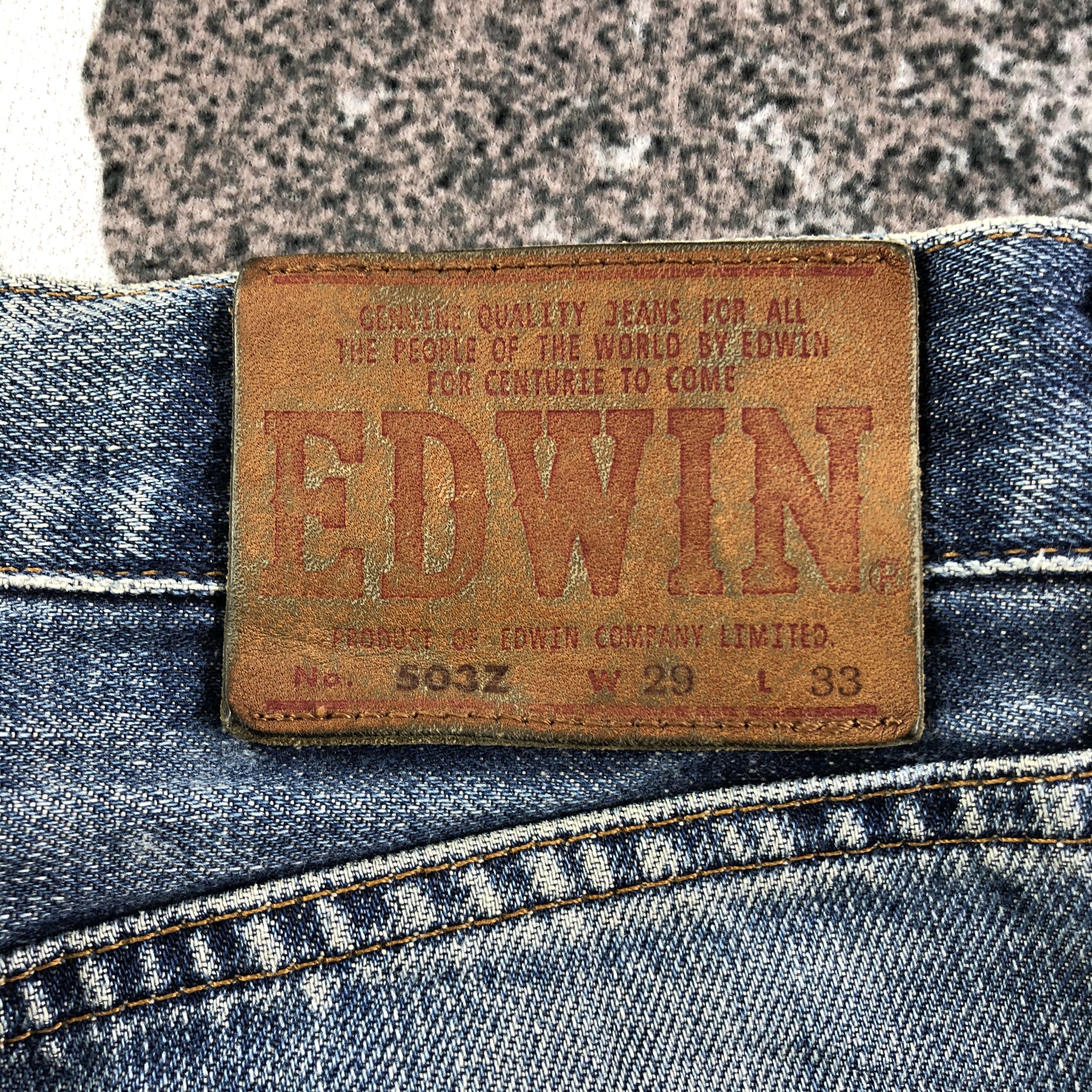 Edwin Vintage Edwin 503Z Jeans Distressed Denim KJ1503 Size US 29 - 5 Thumbnail