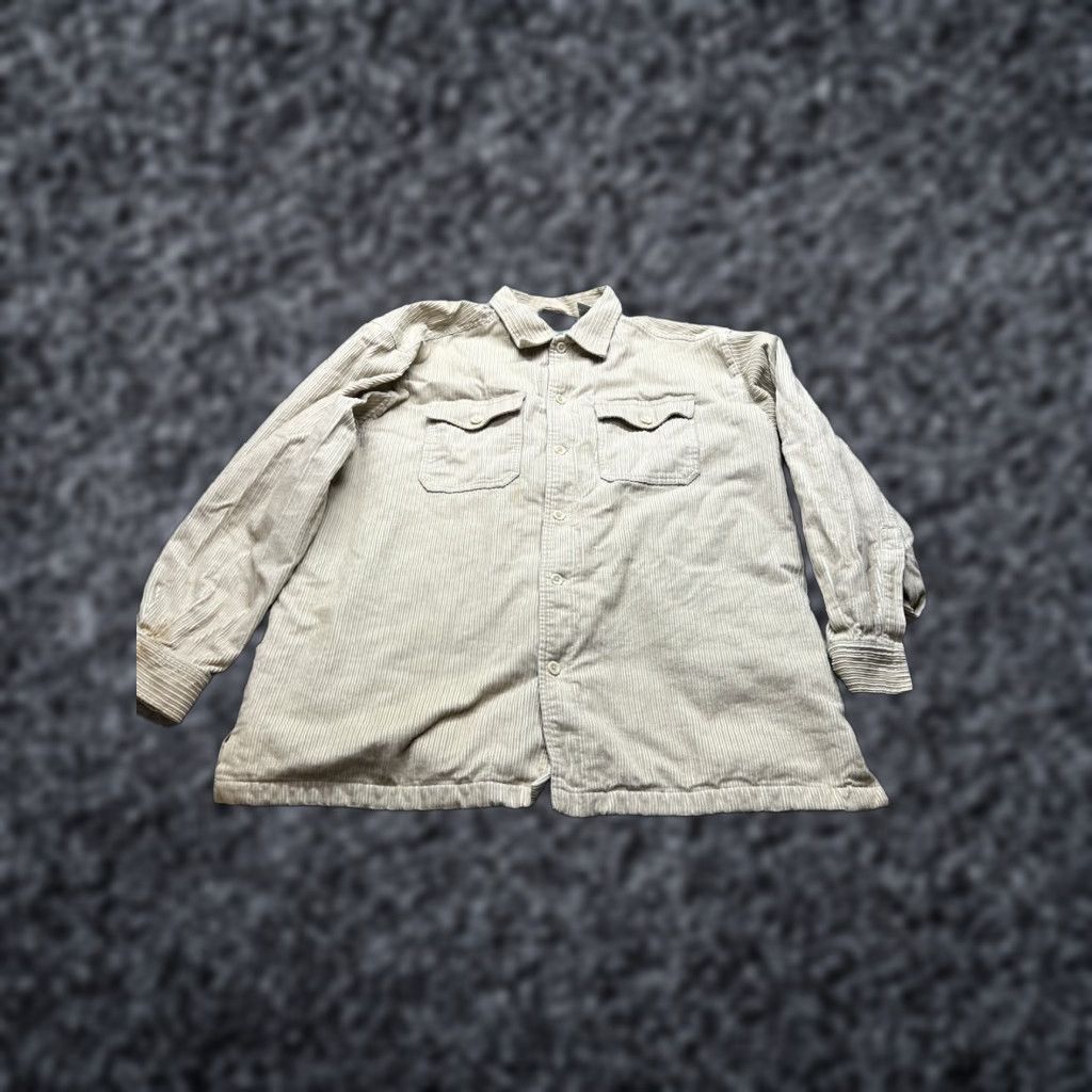 Vintage VINTAGE L.L.Bean Shirt Jacket Beige Corduroy Fleece Lined Tan Beige XL Women Size XL / US 12-14 / IT 48-50 - 1 Thumbnail