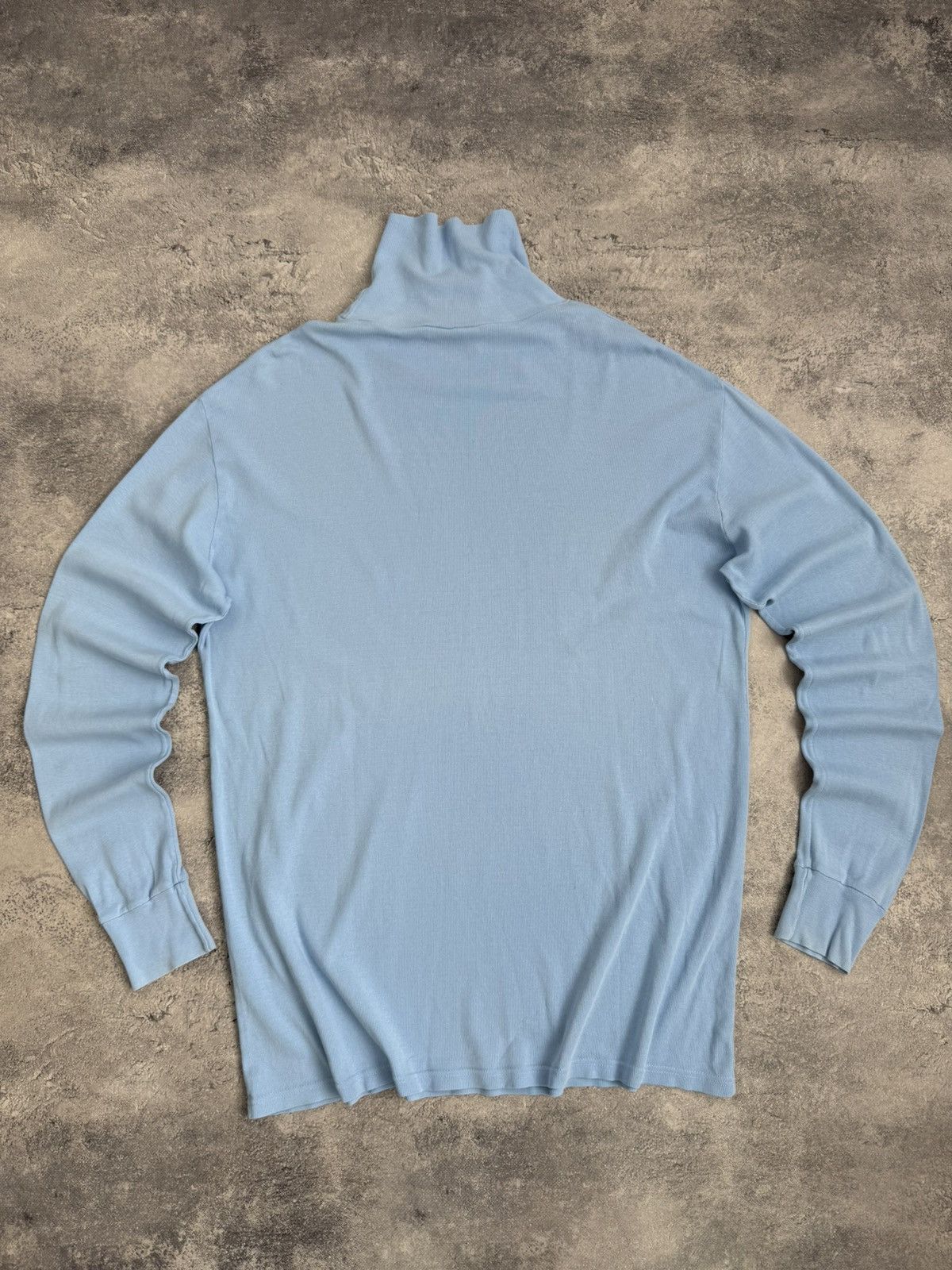 Sunspel Vintage Sunspel Blue Turtleneck Made In England Luxury Size US L / EU 52-54 / 3 - 15 Thumbnail