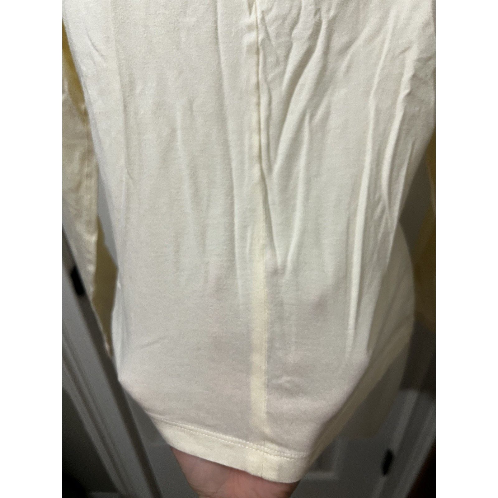 Talbots High Neck Top Ruched Long Sleeve Stretch Back Zipper Blouse Size M / US 6-8 / IT 42-44 - 8 Thumbnail