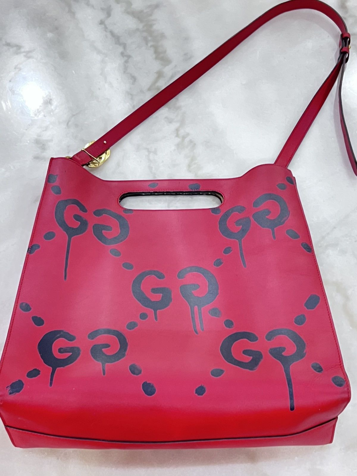 Gucci Gucci Ghost Grafitti Tote Size ONE SIZE - 3 Thumbnail