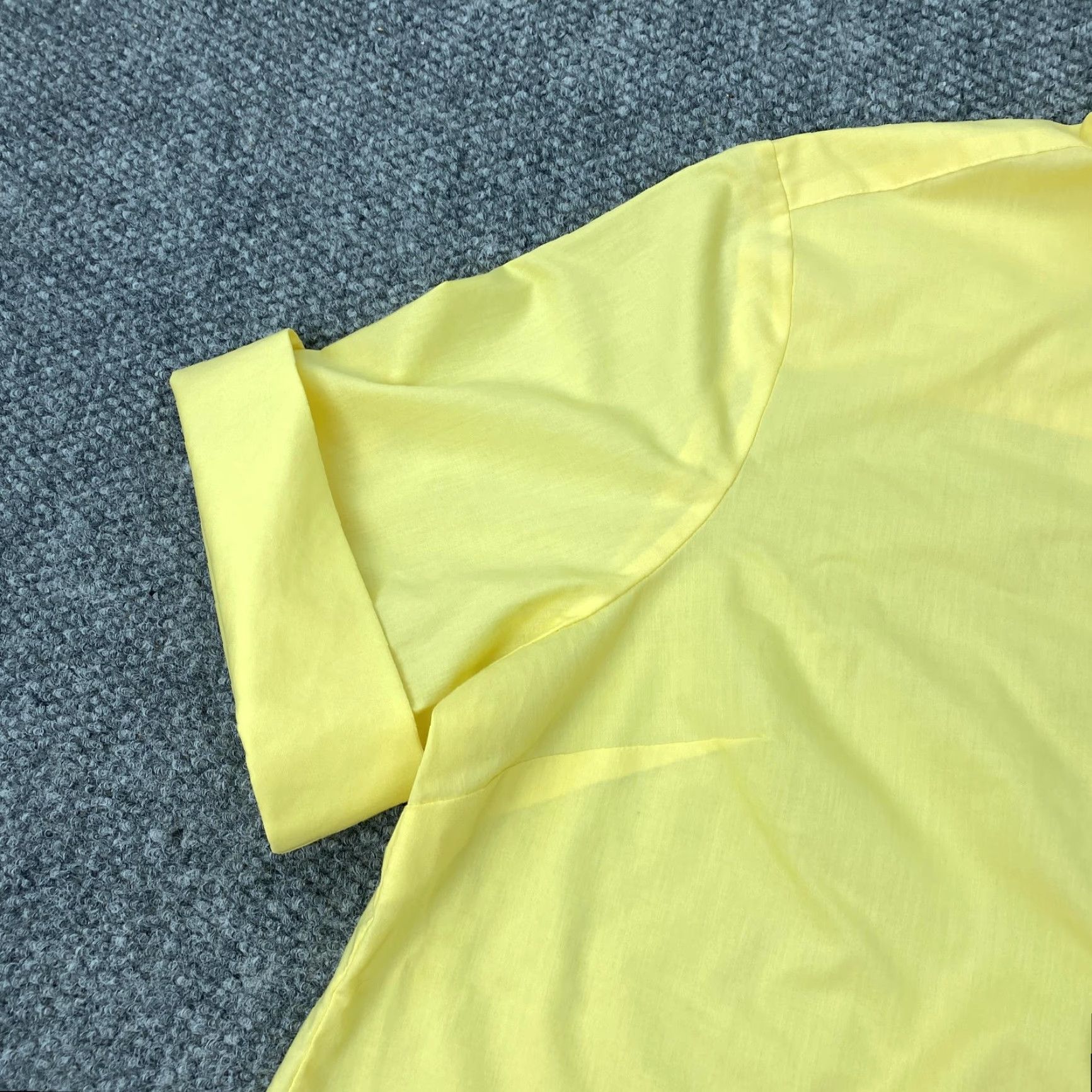 Vintage Appleseed's Foxcroft Shirt Womens 22W Yellow Wrinkle Free Short Sleeve Button Size 3XL / US 20-22 - 3 Thumbnail