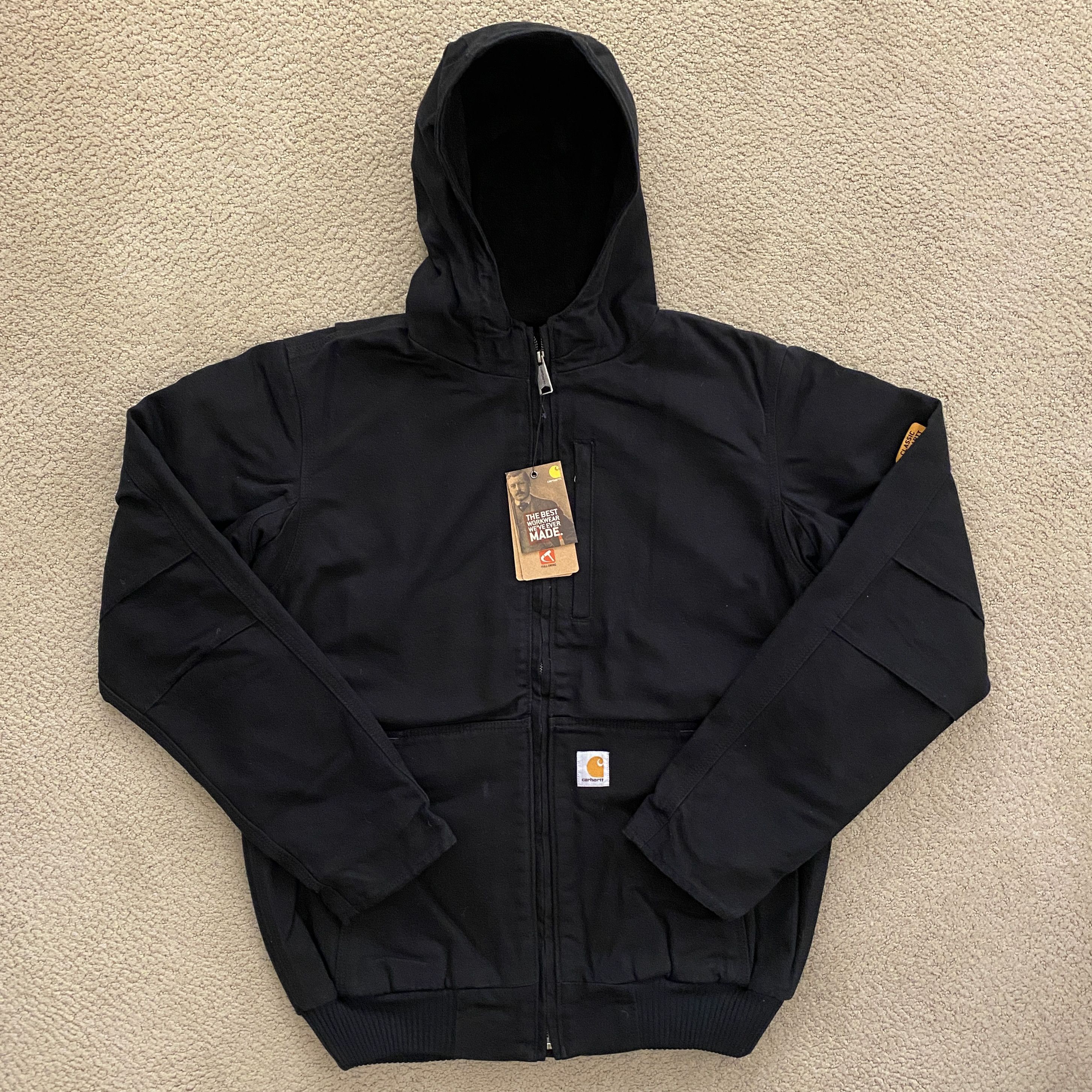image of NWT Carhartt 103371 Full Swing Active Jacket Medium Tall Mt in Black, Men's