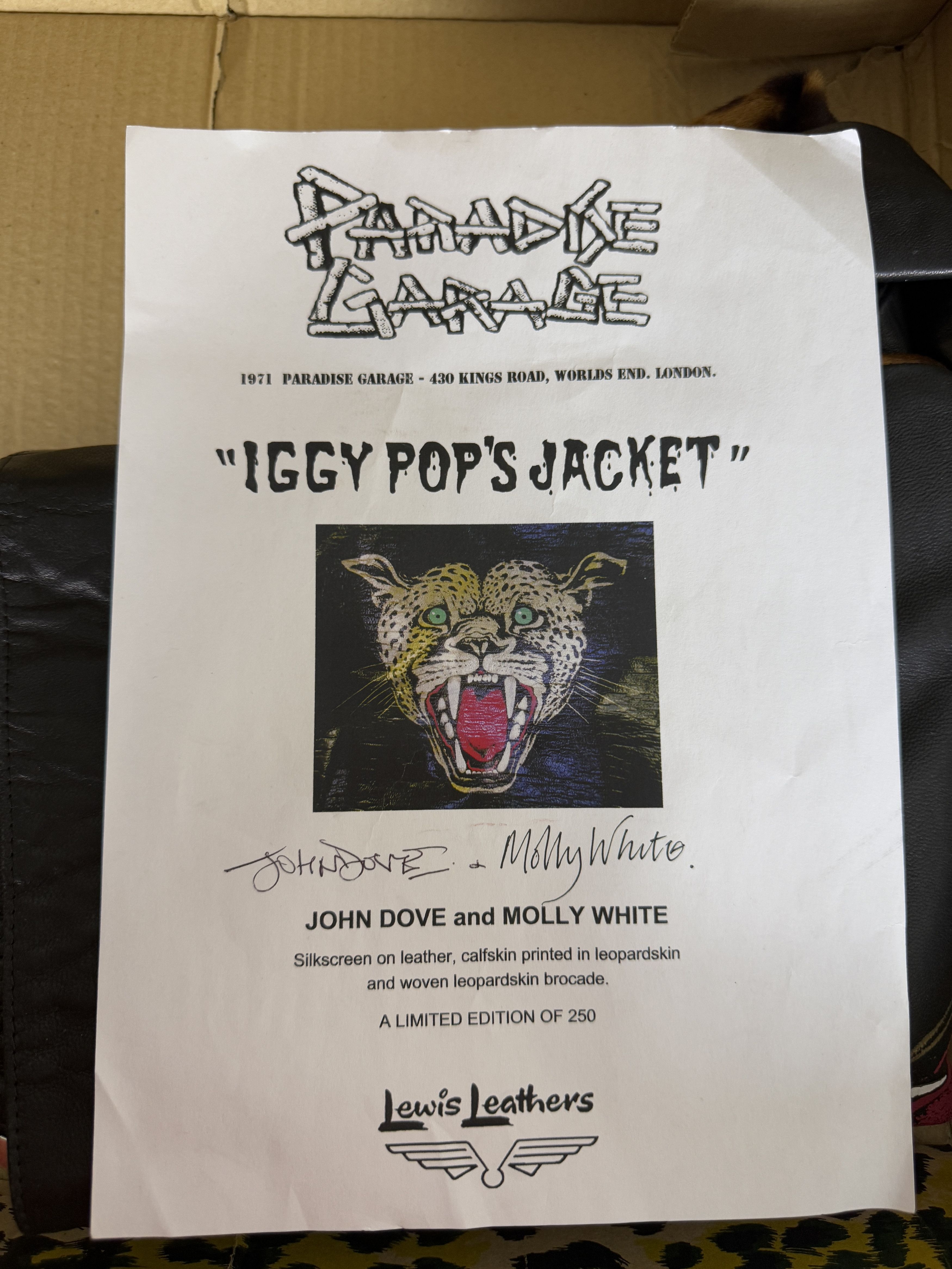 Lewis Leathers $2130 Lewis Leathers Iggy Pop 'Paradise Garage' Jacket Size US XXS / EU 40 - 6 Thumbnail