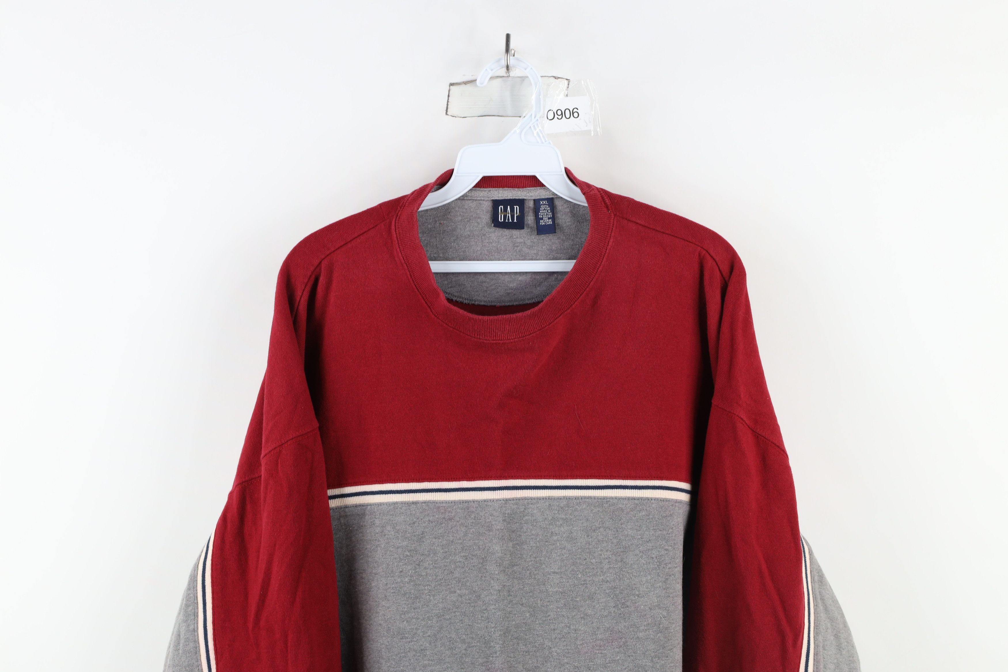 Gap × Vintage Vintage 90s Gap Ribbed Knit Striped Long Sleeve T-Shirt Size US XXL / EU 58 / 5 - 2 Thumbnail