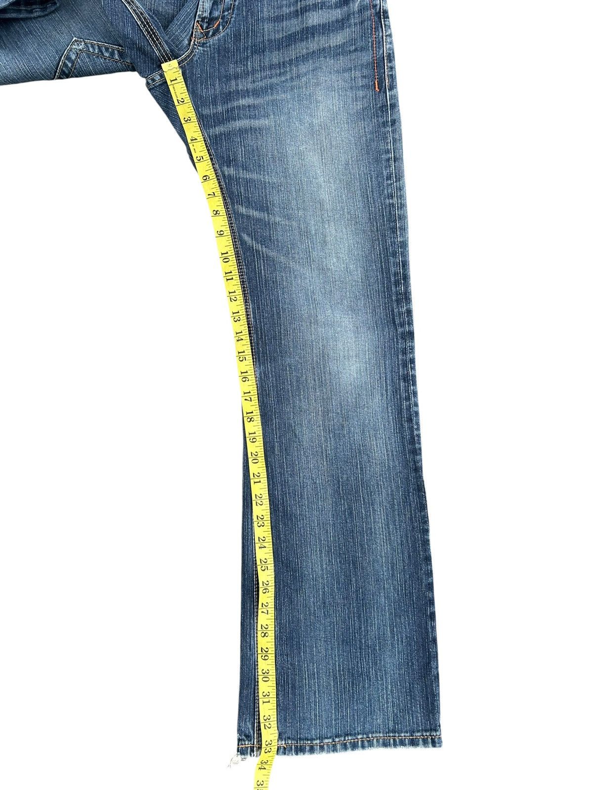 Kapital Flare Vintage Edwin Buckle Back Distressed Denim Jeans Size US 31 - 13 Thumbnail