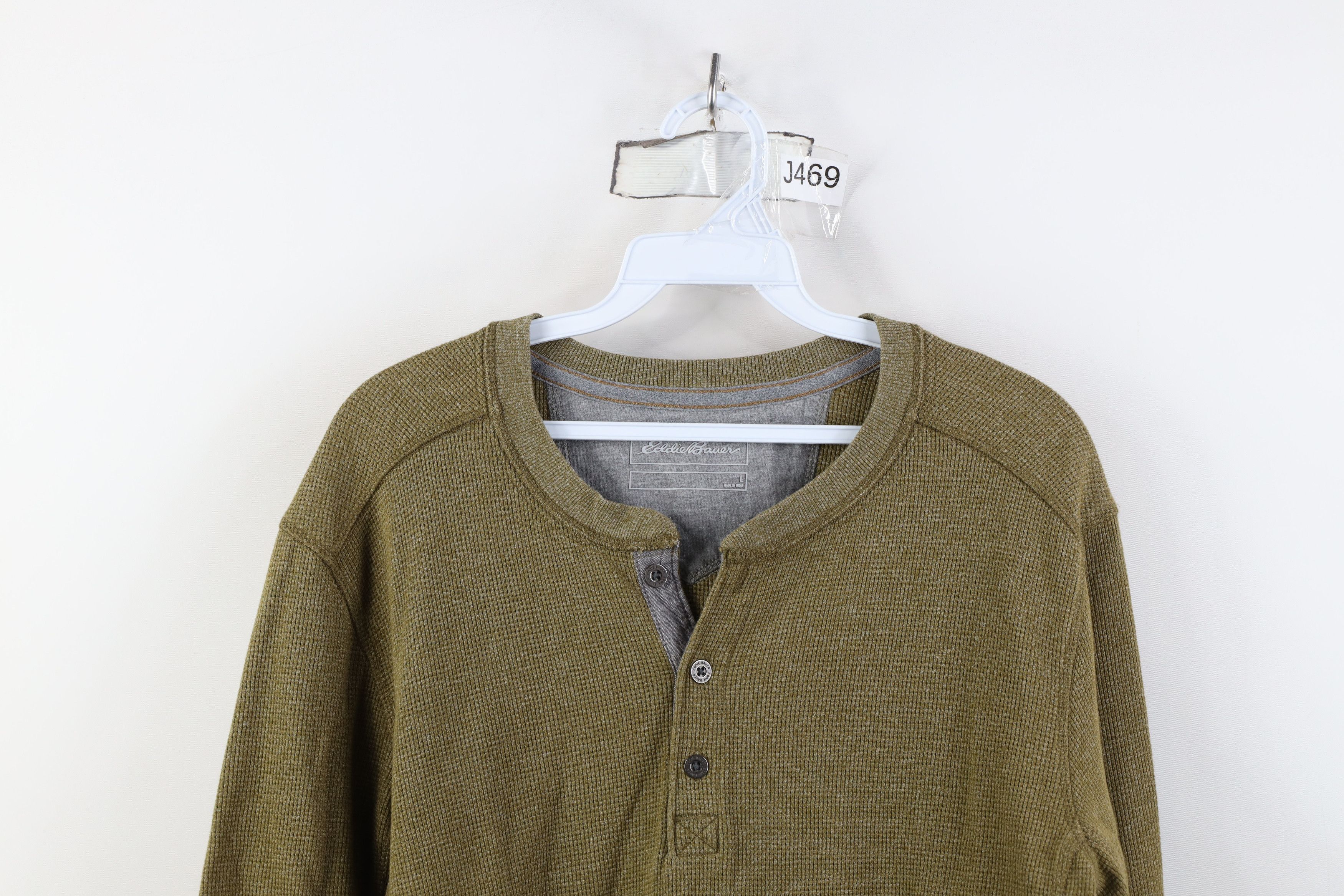 Eddie Bauer Vintage Y2K Eddie Bauer Knit Long Sleeve Henley T-Shirt Size US L / EU 52-54 / 3 - 2 Thumbnail