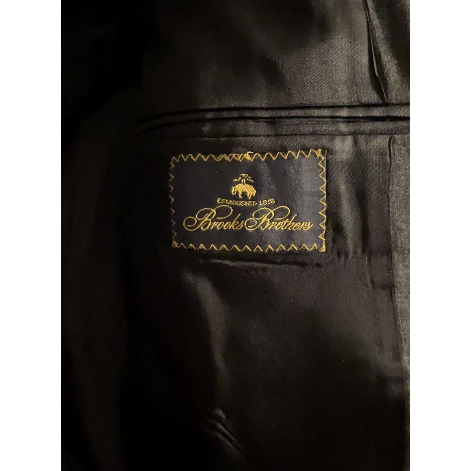 Brooks Brothers VINTAGE Brooks Brothers Blazer Black Pinstripe Single-Breasted 2-Button Notch Lapel Wool Size 48 Long Mens US-made Size 48R - 5 Thumbnail