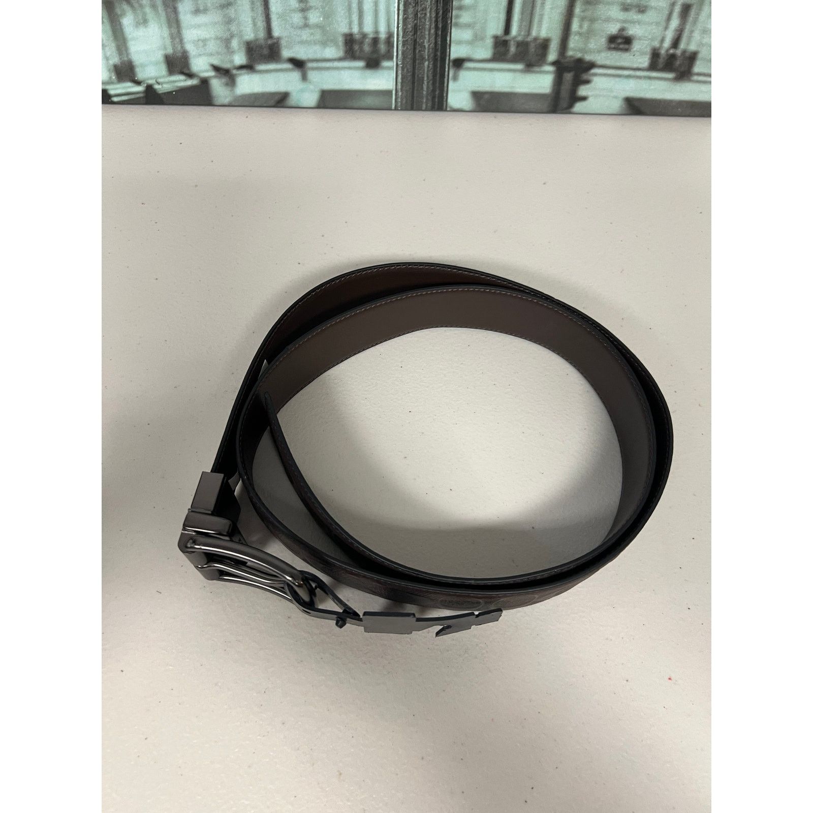 Coach Coach F55157 Harness Buckle Cut-To-Size Reversible Belt, 38 Size 38 - 3 Thumbnail