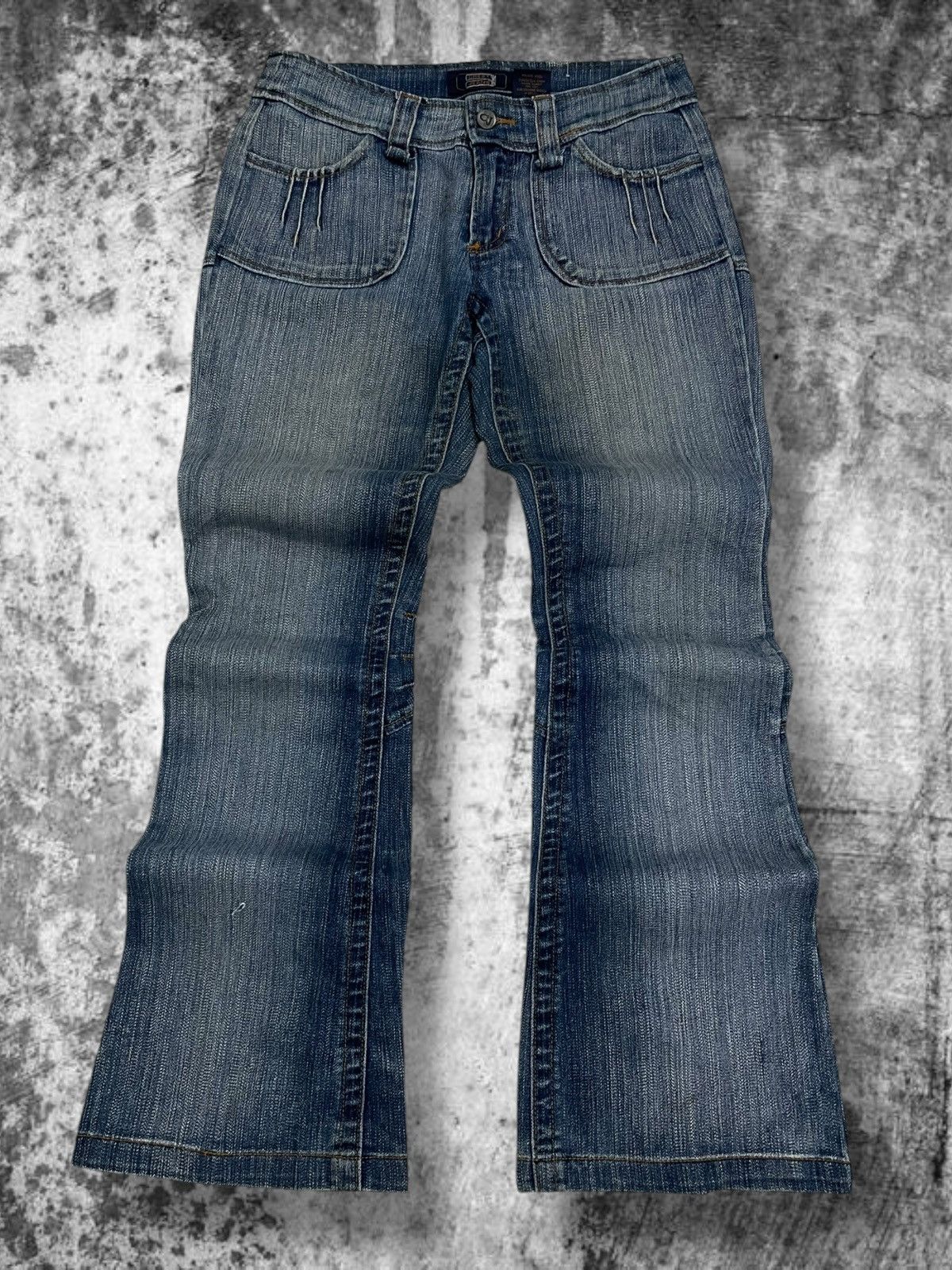 Japanese Brand Vintage Japan Designer 90’s Crest Jeans Flared Trible Denim Size US 29 - 1 Thumbnail