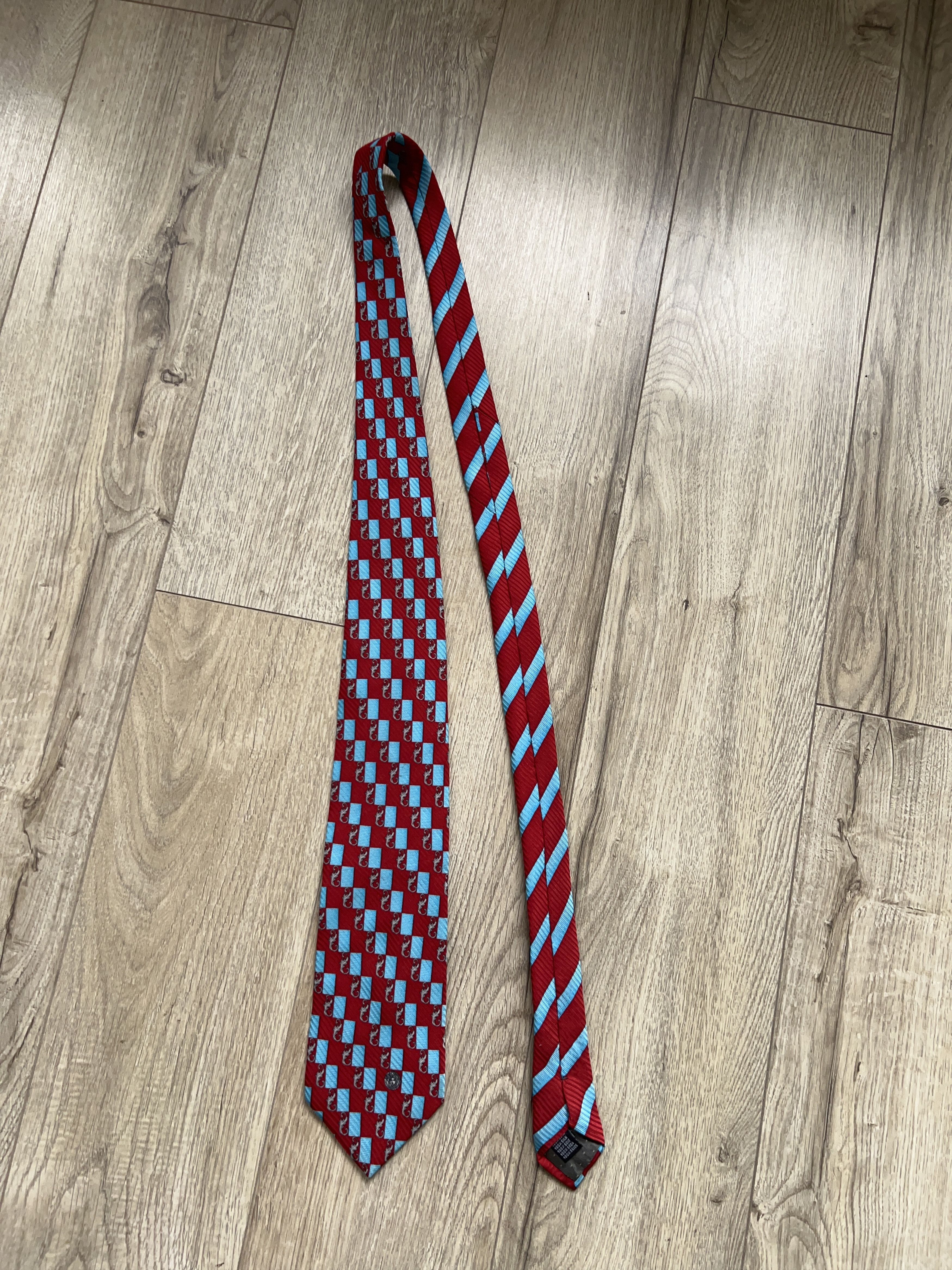 Versace × Vintage Baroque Monogram Made in Italy 100% Silk Necktie Cravatte Size ONE SIZE - 7 Thumbnail