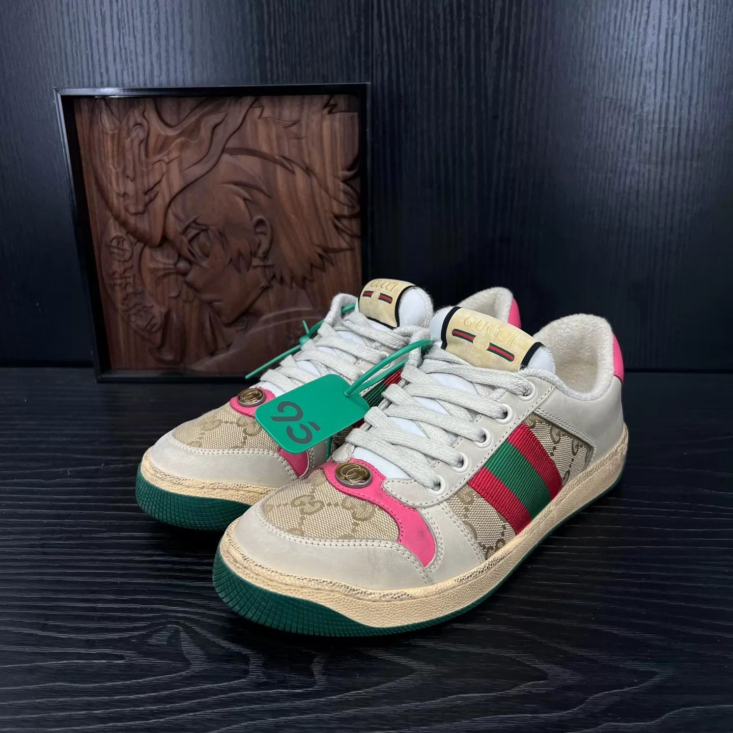 Gucci Gucci Dirty Sneaker Ebony Pink 36 Worn 2x Size US 5.5 / IT 35.5 - 1 Thumbnail