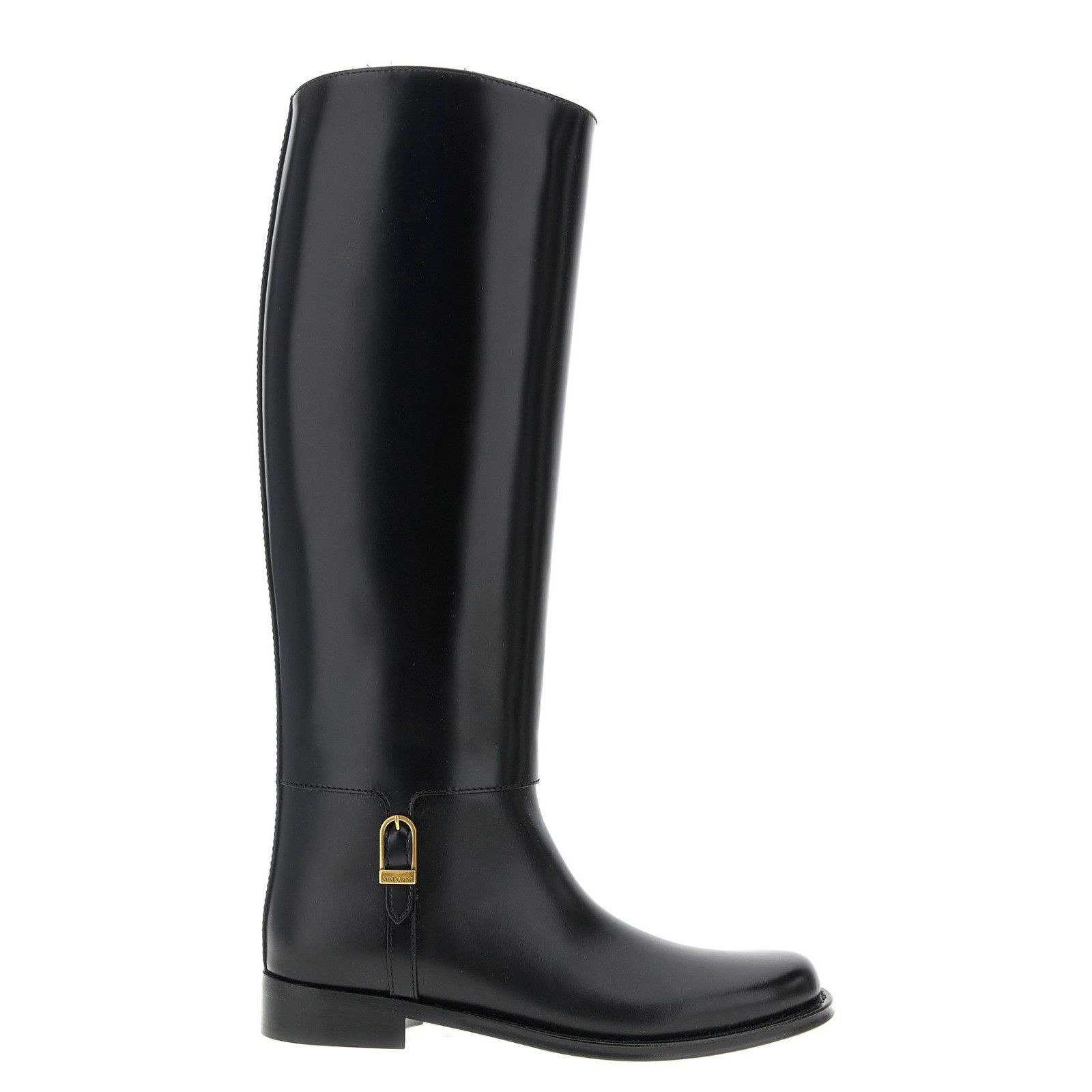 SAINT LAURENT Honry Black Leather Boots New & Authentic (Wom