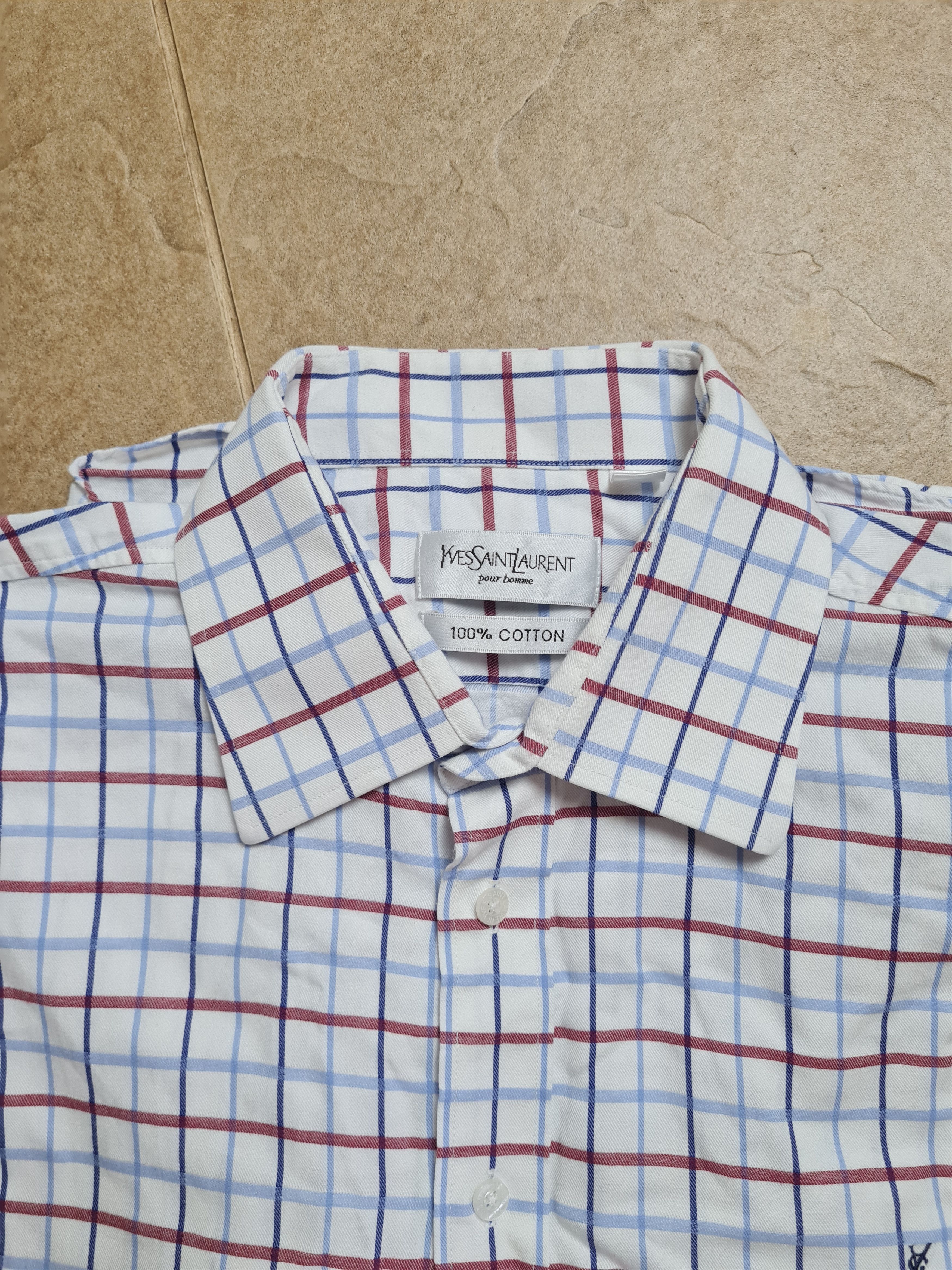 Yves Saint Laurent Vintage Shirts Yves Saint Laurent YSL Shirt with cufflinks Size US XL / EU 56 / 4 - 5 Thumbnail