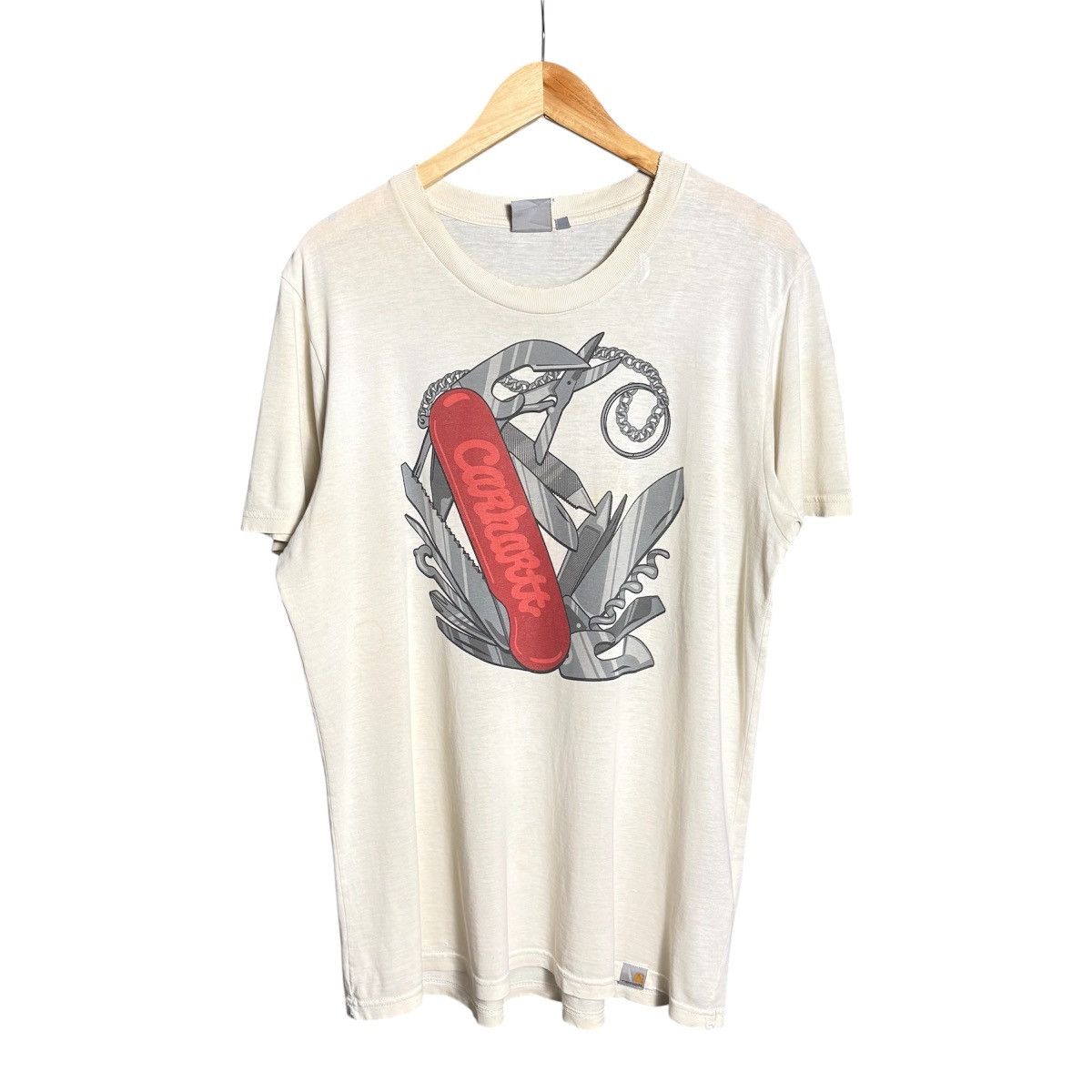 Carhartt Vintage Carhartt Knife Graphic T-Shirt / Distressed Size US M / EU 48-50 / 2 - 1 Thumbnail