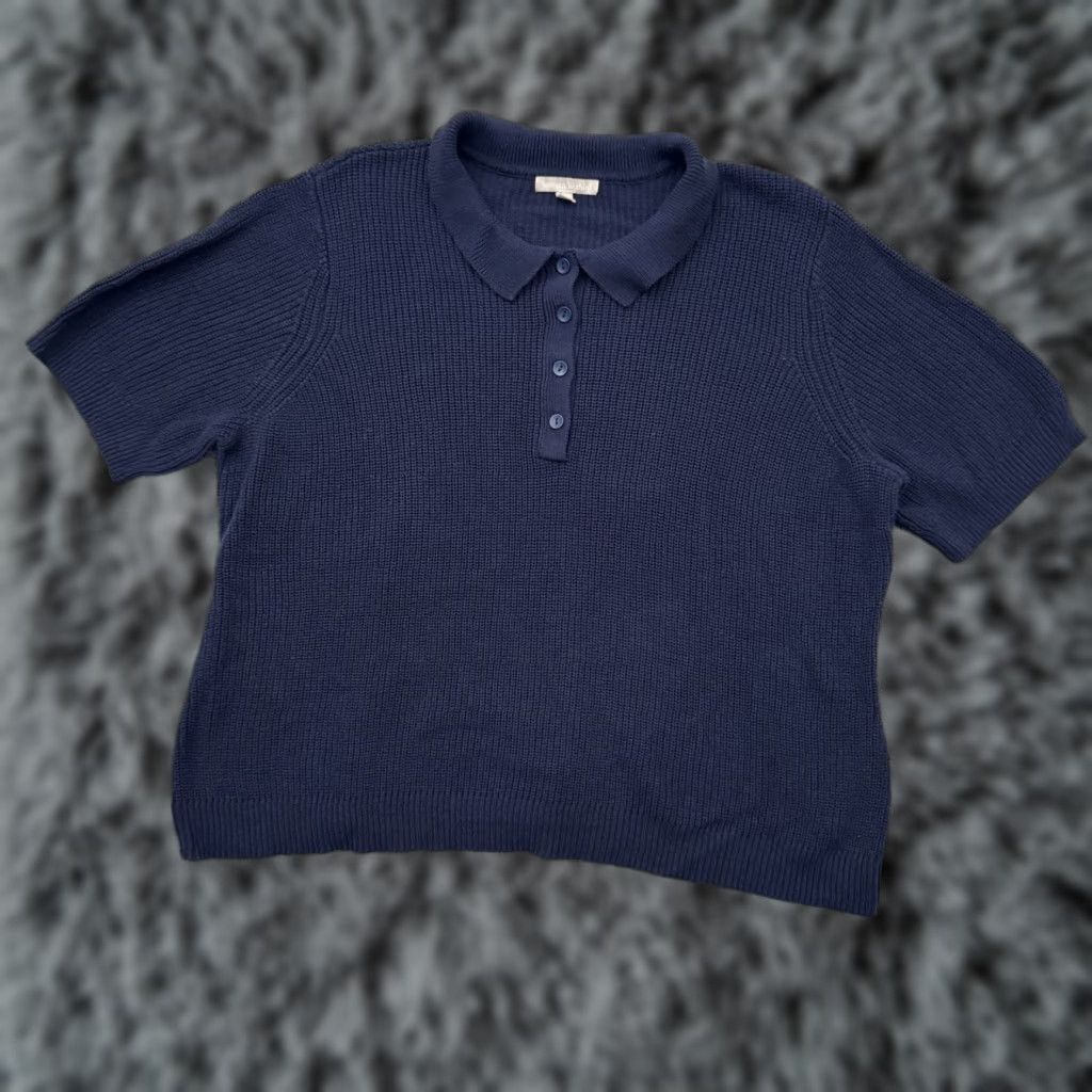 Vintage VINTAGE Woman Within Top Womens 2X Plus Preppy Ribbed Knit Minimalist Layering 2010s Size XXL / US 16-18 / IT 52-54 - 1 Thumbnail