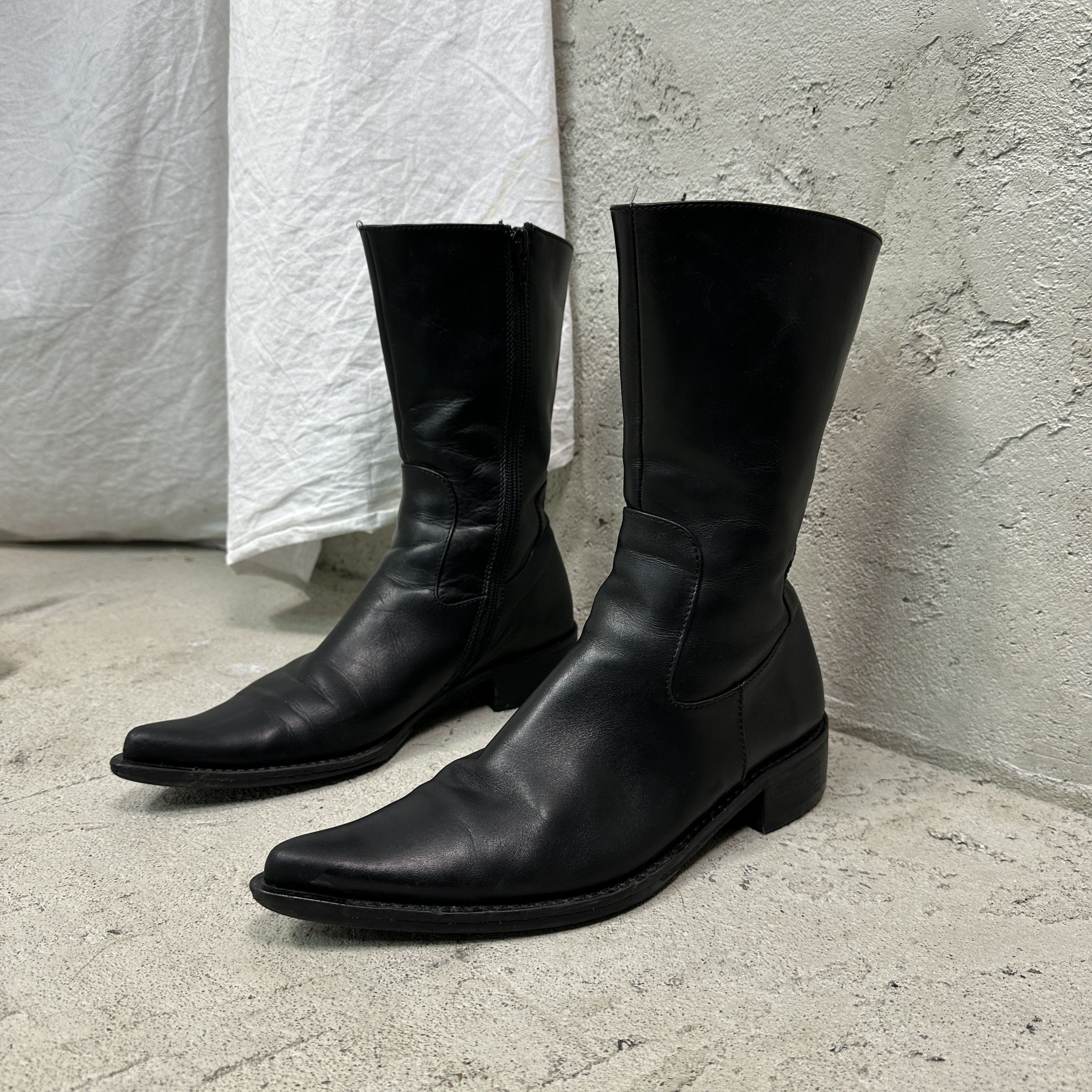 Pollini Vintage Grunge Leather Studio Pollini Boots Y2K Size US 8 / IT 38 - 2 Thumbnail