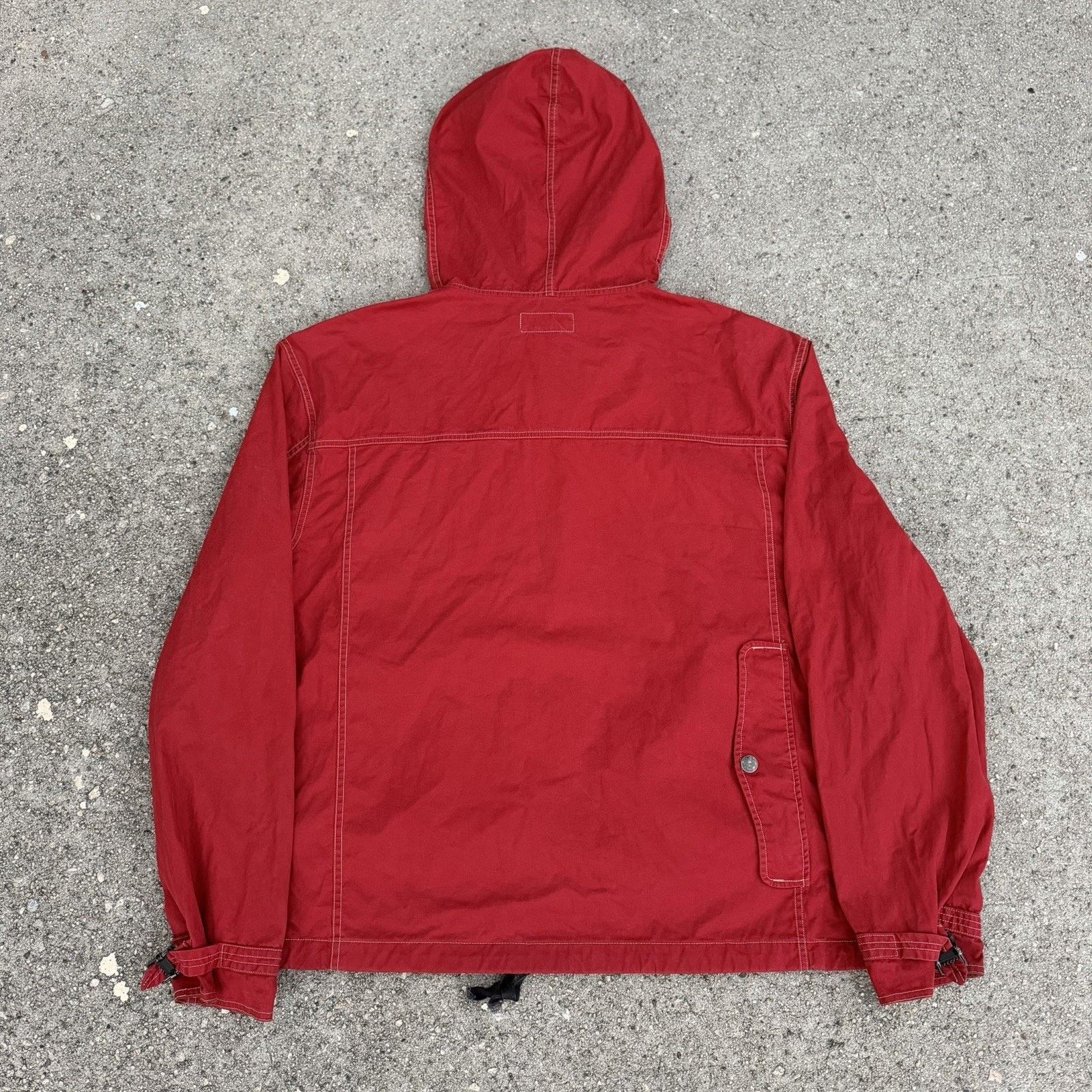 Polo Ralph Lauren × Vintage Vintage 90s Polo Ralph Lauren Red Hooded Utility Jacket XL Size US XL / EU 56 / 4 - 4 Thumbnail