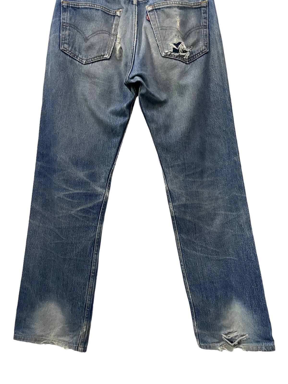 Levi's × Vintage Vintage 90s Levis 501 Japan Made Distressed Repaired Jeans Size US 30 / EU 46 - 10 Thumbnail