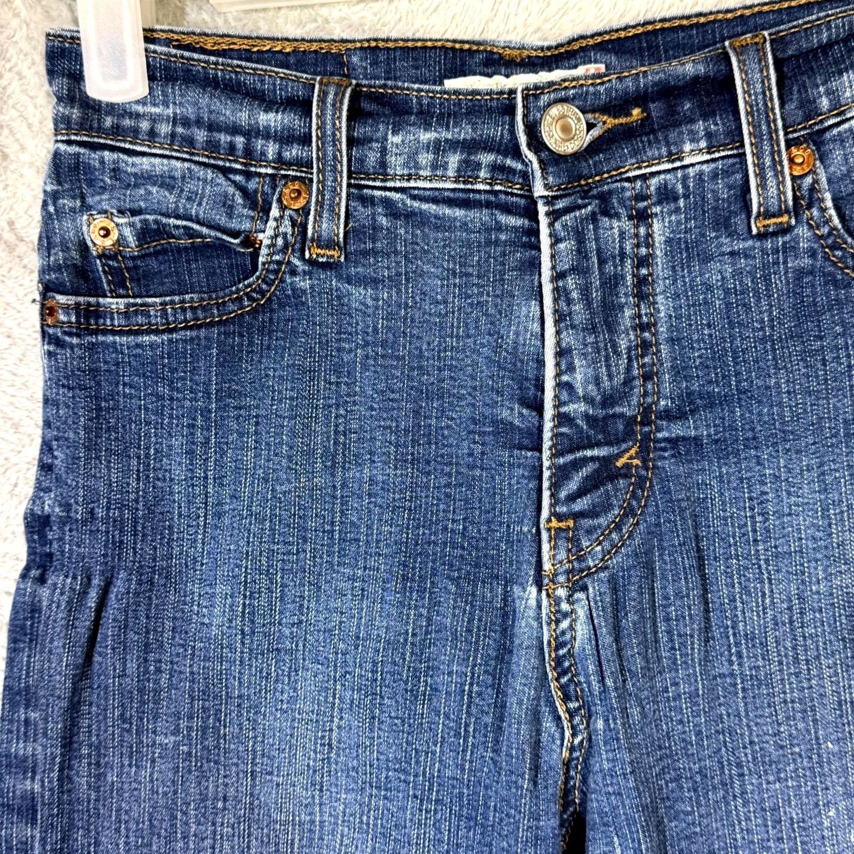 Levi's Levi’s 512 Jeans Women’s 4M Blue Denim Mid Rise Straight Slimming Jeans Size 27" / US 4 / IT 40 - 4 Thumbnail