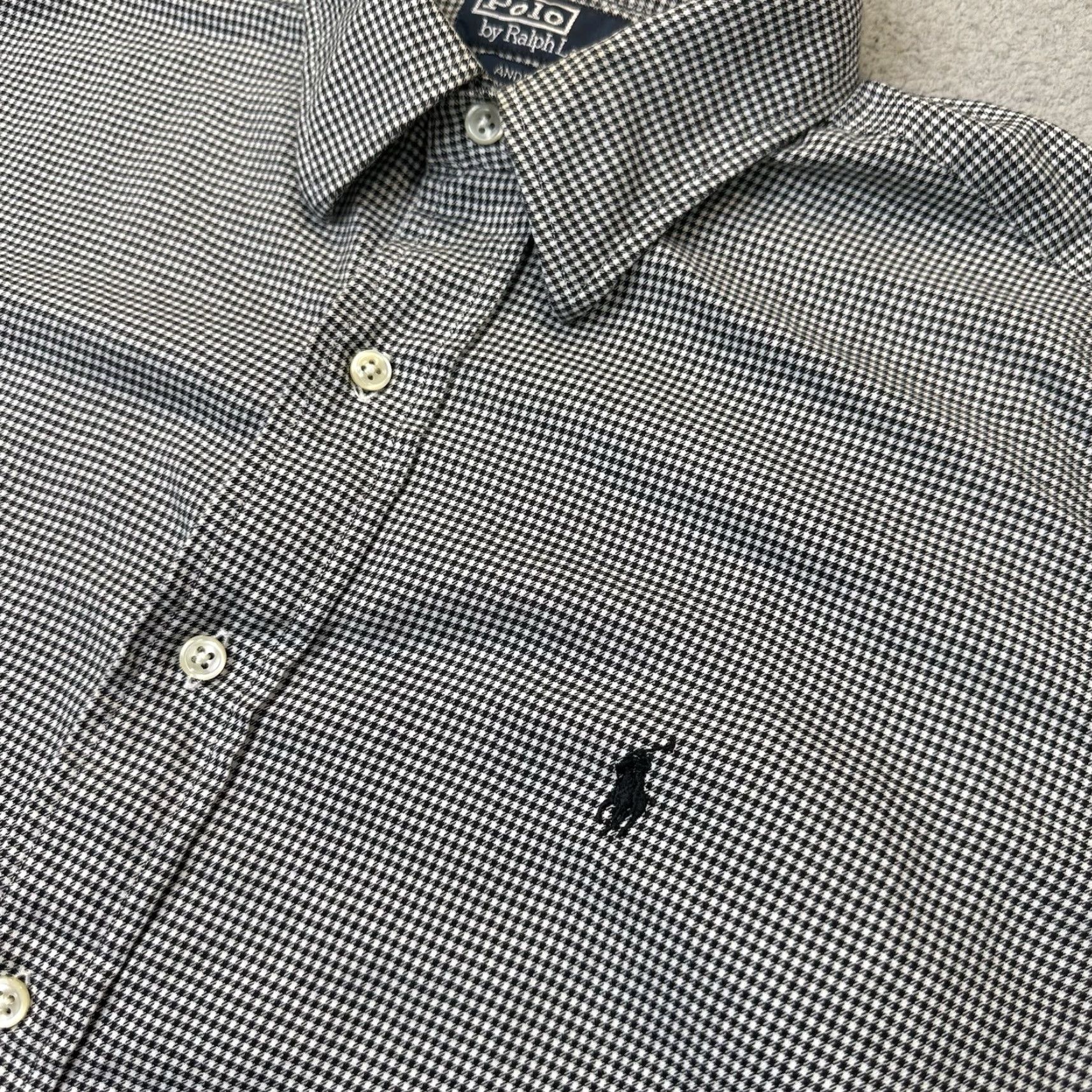 Polo Ralph Lauren VINTAGE Polo Ralph Lauren Shirt Mens 16 32/33 Black Andrew Dress Plaid Cotton Polo Ralph Lauren Shirt Mens 16 32/33 Black Andrew Dress Plaid Cotton Size 42R - 3 Thumbnail