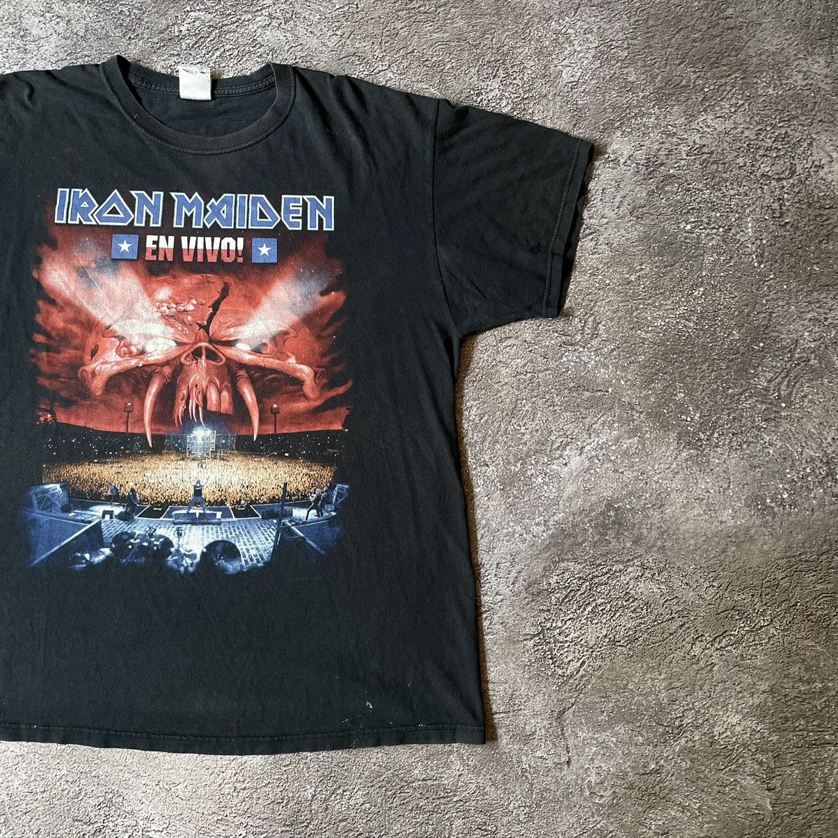 Vintage Vintage 90s Iron Maiden Band Tee Graphic Punk Grunge Slim L Size US L / EU 52-54 / 3 - 2 Thumbnail