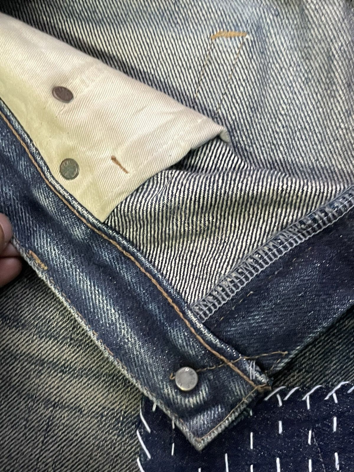KOJIMA GENES × Vintage Vintage Kojima Genes Selvedge Distresed Denim Size US 34 / EU 50 - 17 Thumbnail