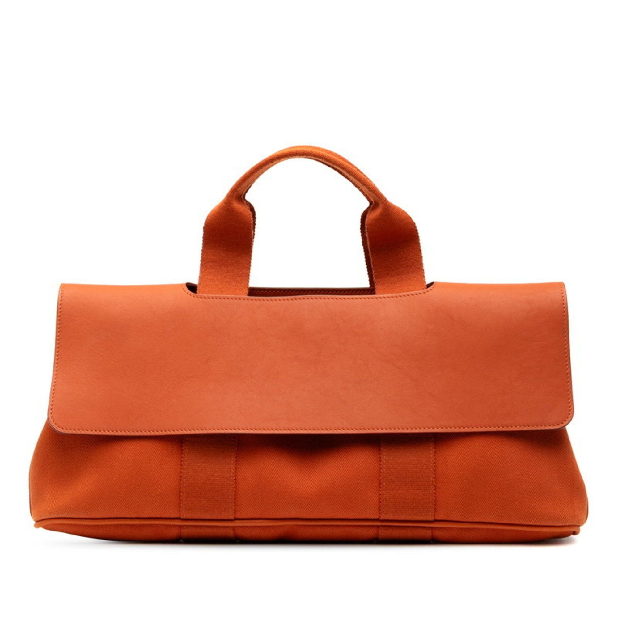 Hermes Hermes Hermès Valparaiso Long MM Handbag in Orange Toile Chevron Leather for Women Size ONE SIZE - 1 Thumbnail