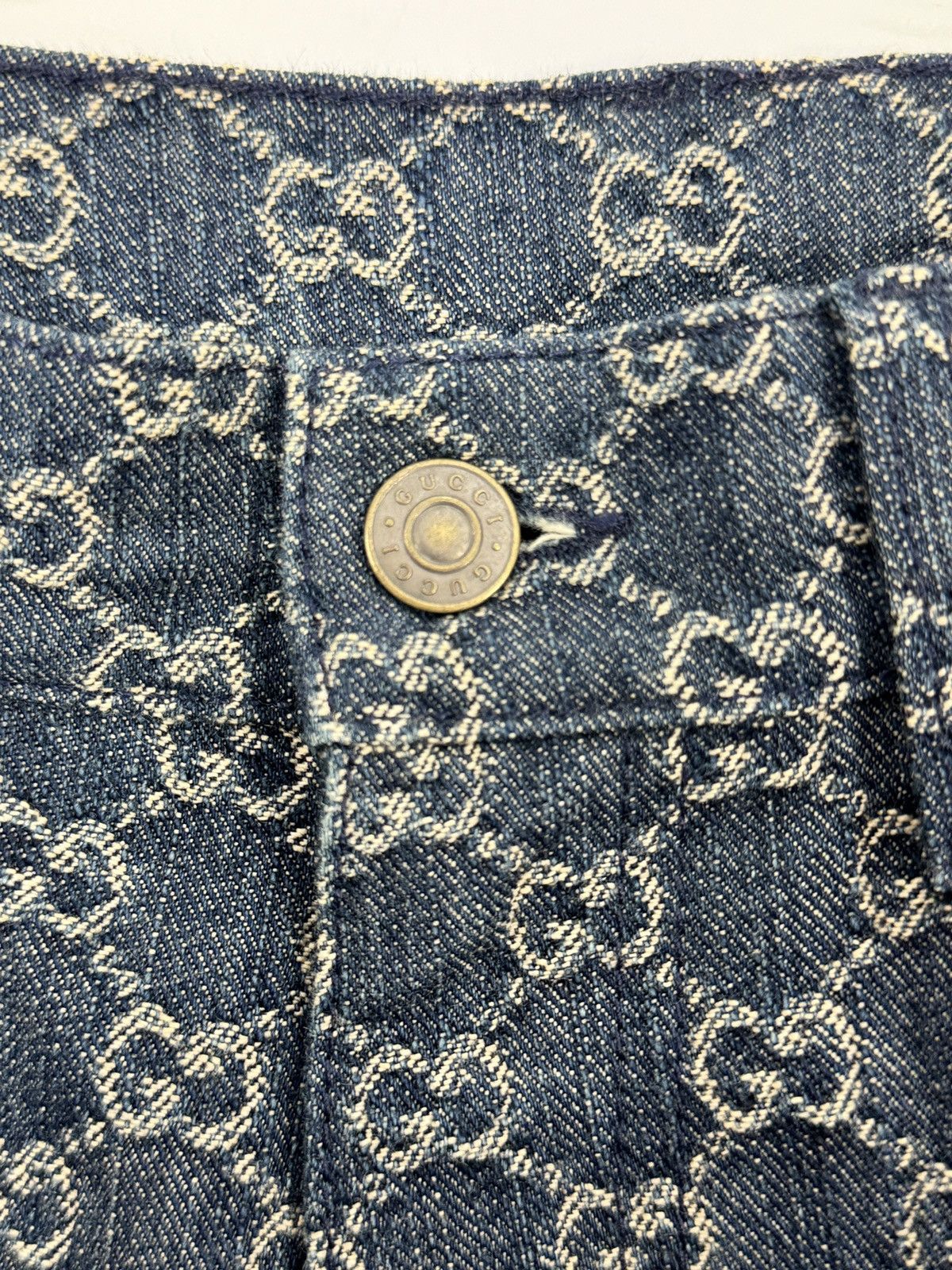 Gucci GG EMBROIDERED DENIM JEANS Size US 30 / EU 46 - 4 Thumbnail