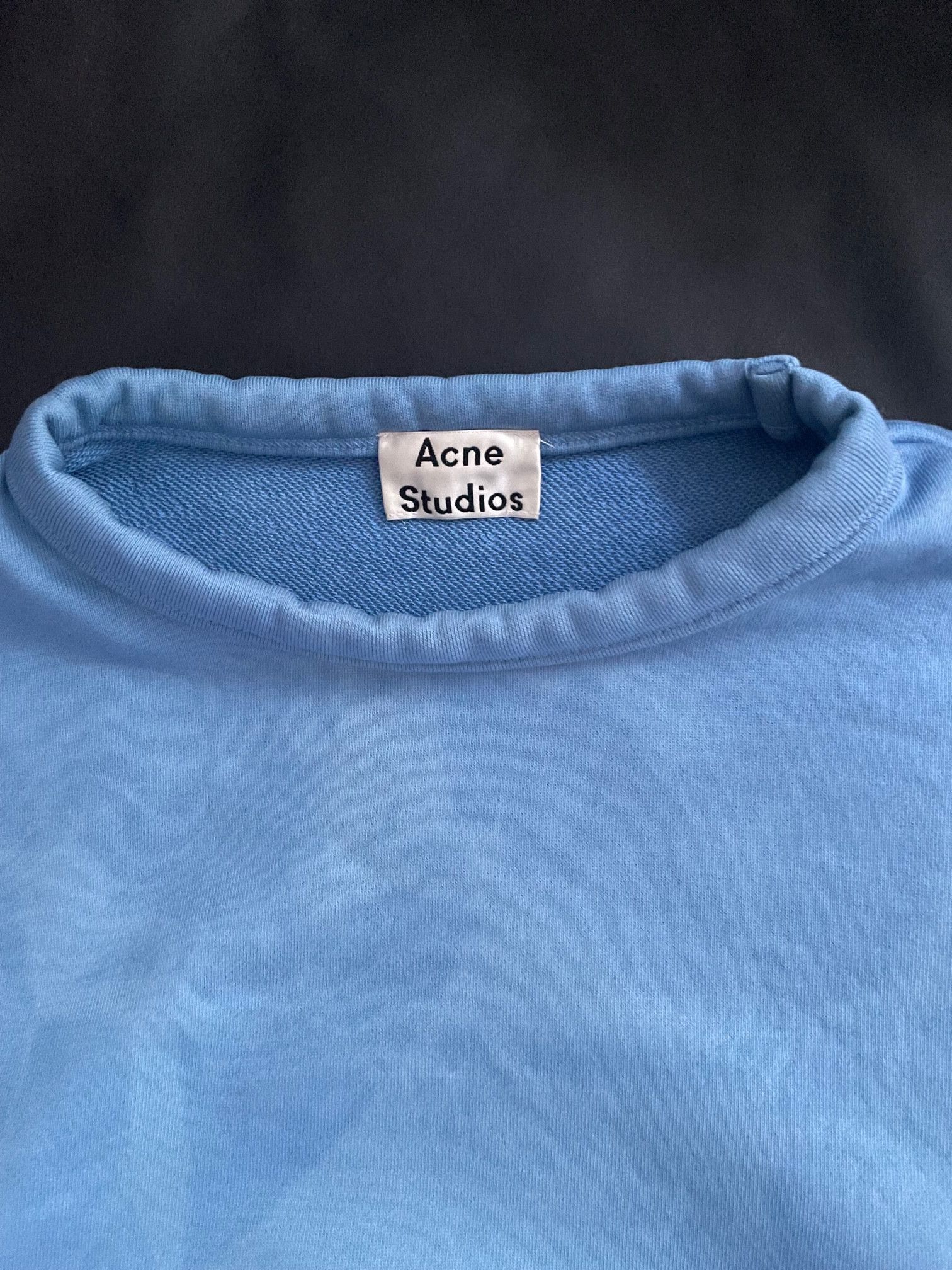 Acne Studios Acne Fint Bear cotton blue sweatshirt sweater sky bleach S Size US S / EU 44-46 / 1 - 5 Thumbnail