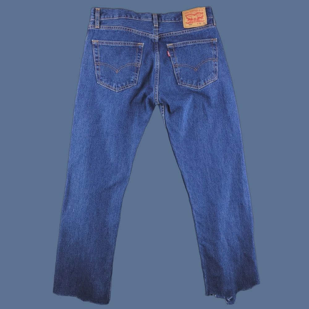 Levi's Levi's 505 Jeans Mens Regular Straight 32x28 Blue Denim Jeans Shirt? Size US 32 / EU 48 - 1 Thumbnail