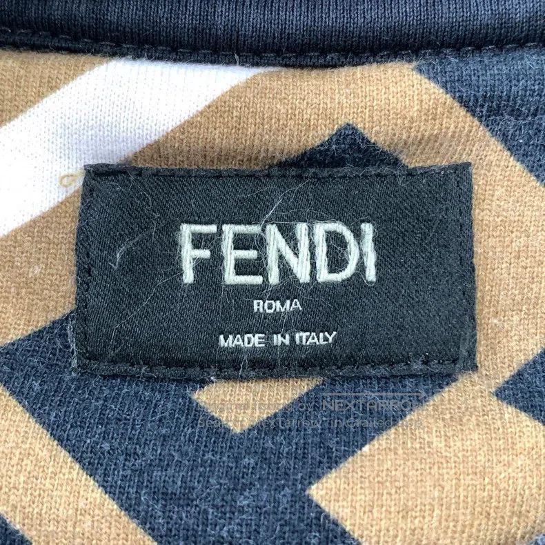 Fendi Fendi Logo Monogram Letter Embroidered Brown Cotton Crewne Size US S / EU 44-46 / 1 - 5 Thumbnail