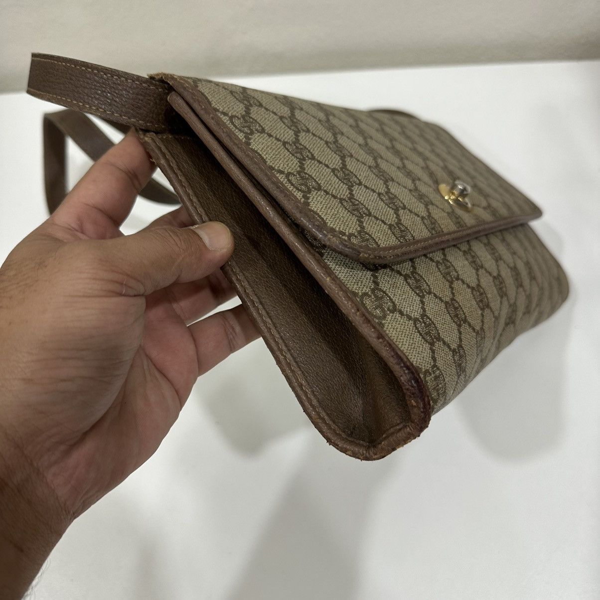 Gucci GUCCI GG MONOGRAM FLAP CLUTCH CROSSBODY SHOULDER BAG 11 Size ONE SIZE - 6 Thumbnail