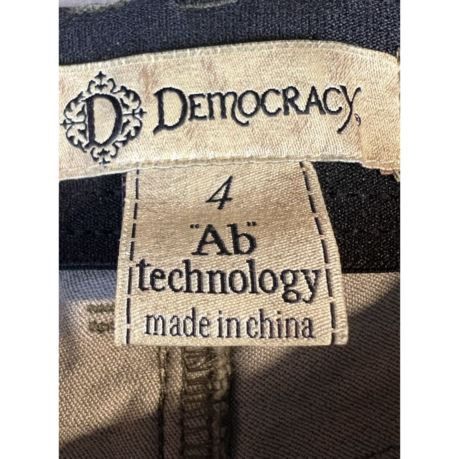 Vintage VINTAGE Democracy Ab Technology Pants Womens 4 Olive Green Stretch Skinny Tapered City Size 27" / US 4 / IT 40 - 3 Thumbnail