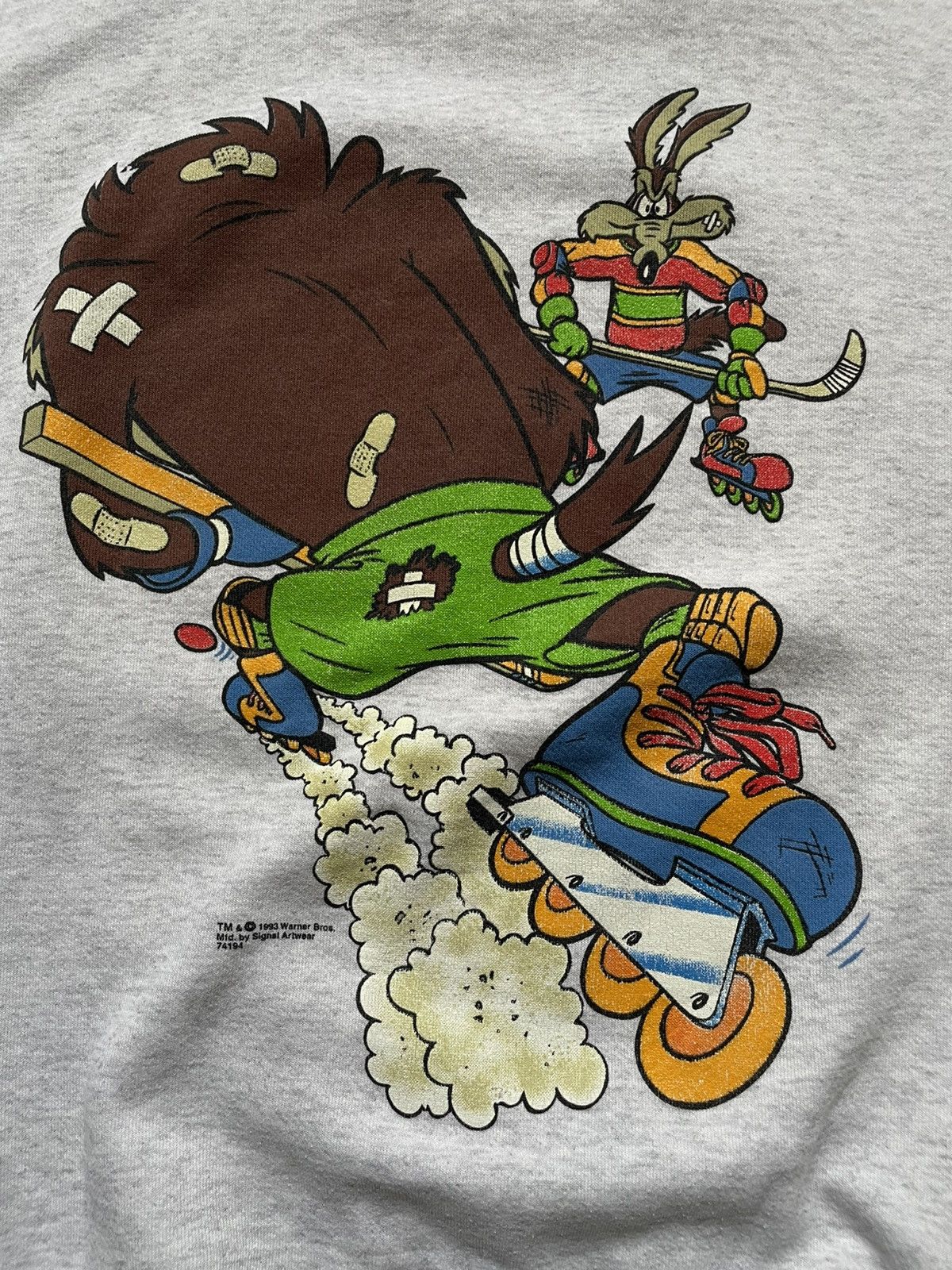 Vintage × Warner Bros 1993 Vintage Cartoon Looney Tunes Logo Crewneck Sweatshirt L Size US L / EU 52-54 / 3 - 6 Thumbnail