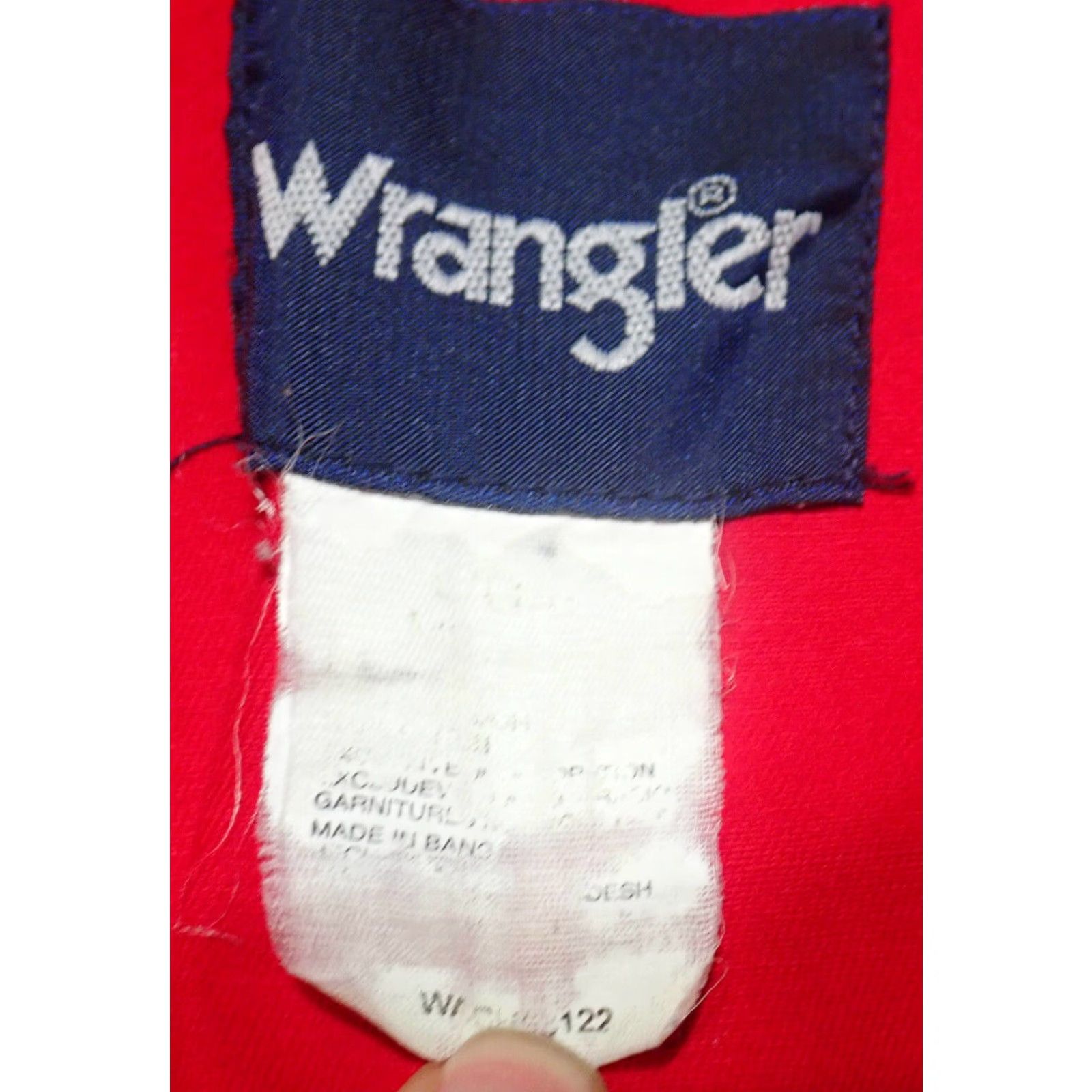 Wrangler Wrangler Mens Large Solid Red Western Pearl Snap Brushpopper Shirt Size US L / EU 52-54 / 3 - 6 Thumbnail