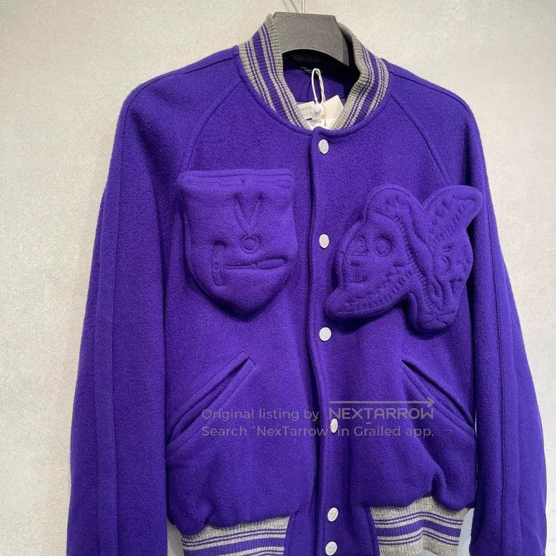 Louis Vuitton Louis Vuitton Regal Purple Embossed Baseball jacket Size US S / EU 44-46 / 1 - 4 Thumbnail