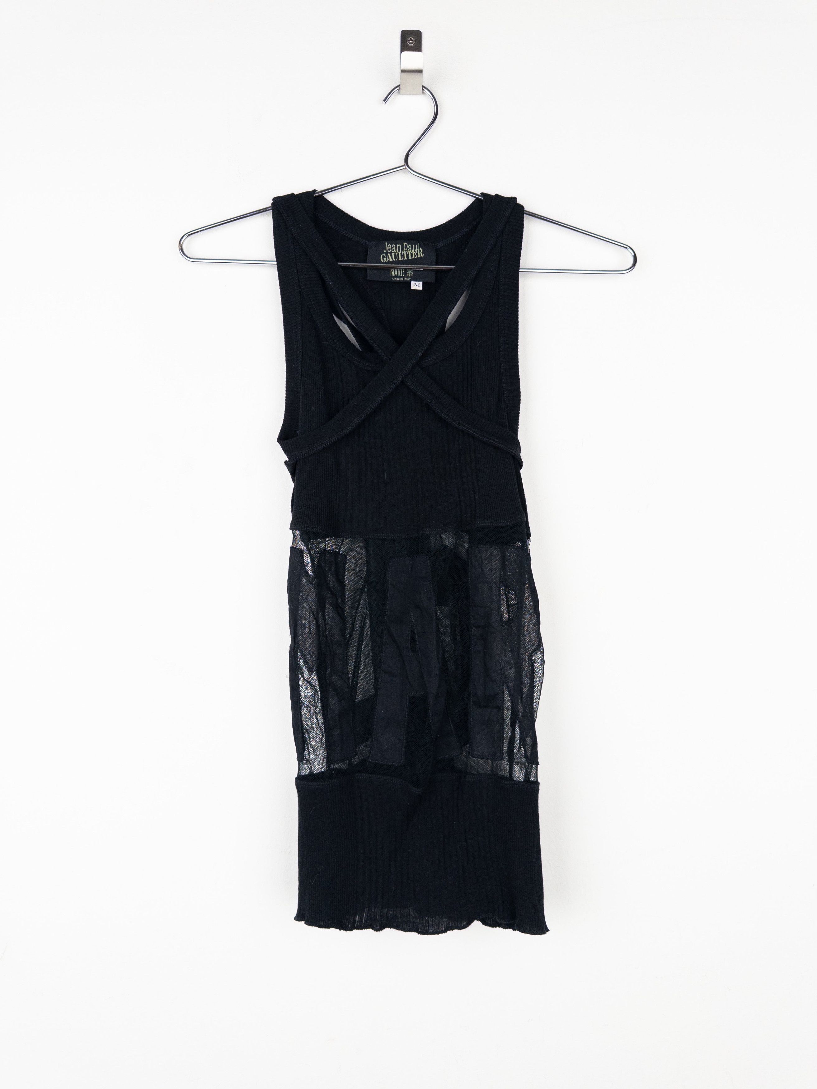Jean Paul Gaultier 1990s Transparent ‘Marcel’ Bondage Tank Top Size M / US 6-8 / IT 42-44 - 1 Thumbnail