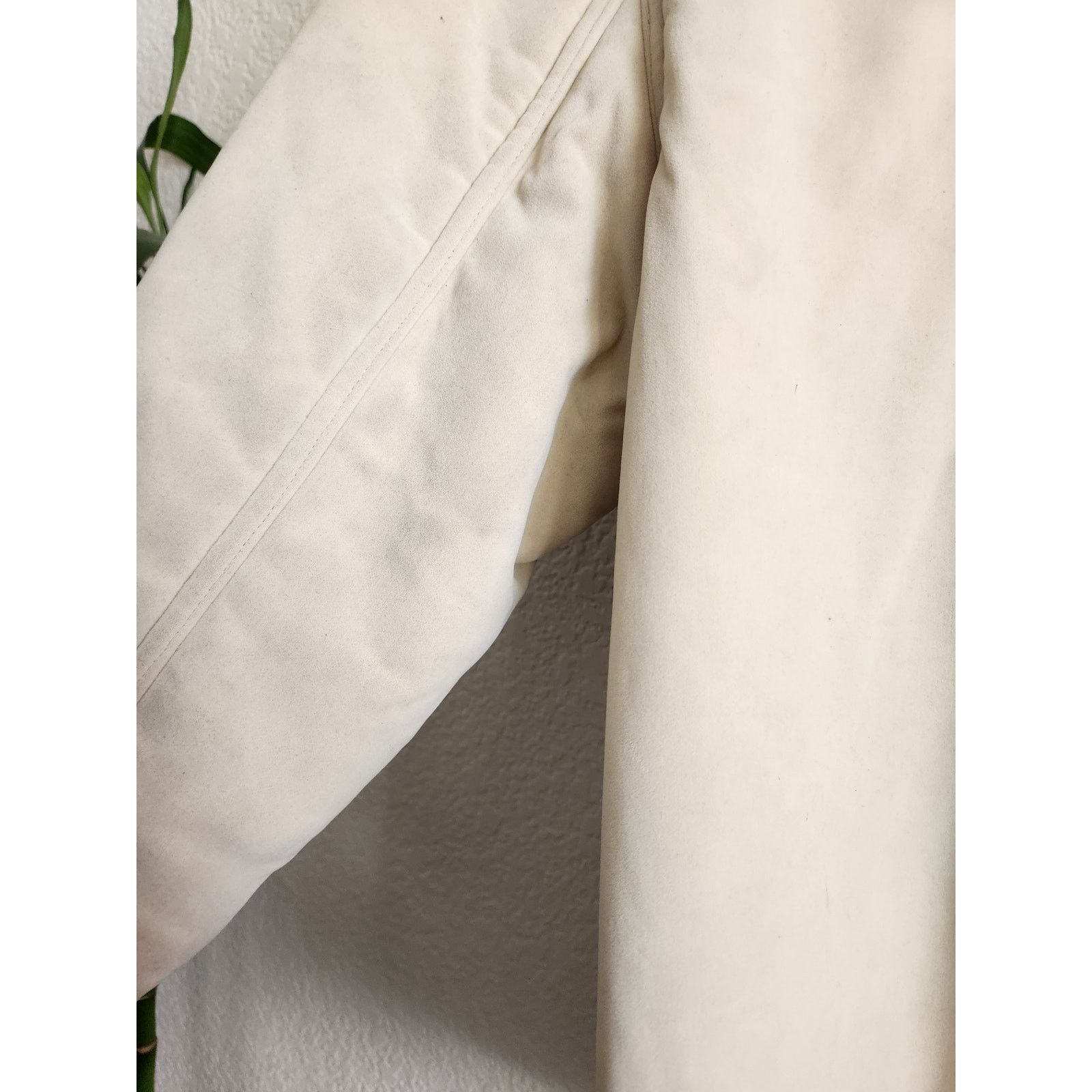 Other Y2k Oscar Sports Faux Fur Trimmed Suede Cream Jacket- Lg Size L / US 10 / IT 46 - 4 Thumbnail