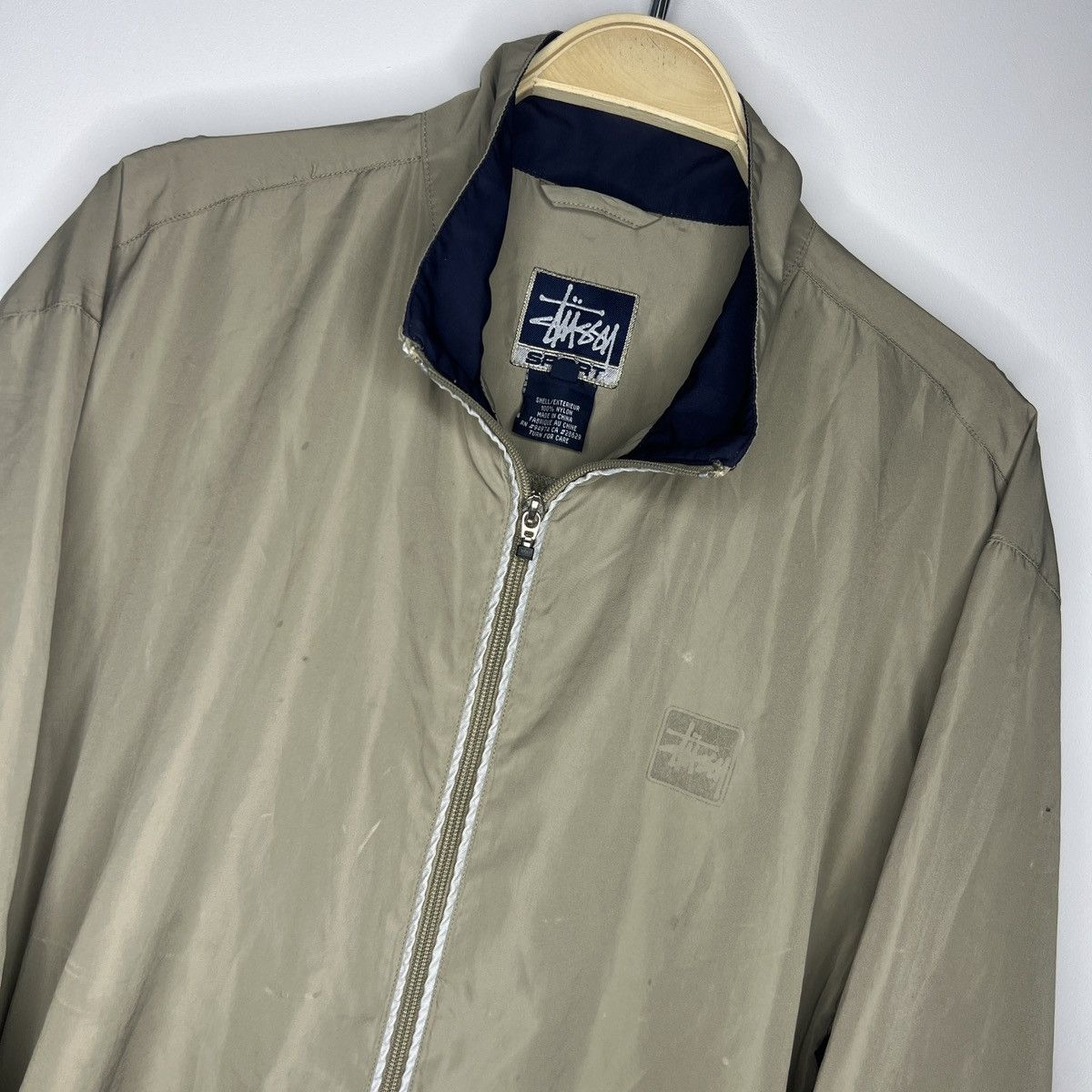Stussy × Vintage Vintage Stussy 90s Jacket Windbreaker Waist Bag Khaki Logo Size US L / EU 52-54 / 3 - 2 Thumbnail