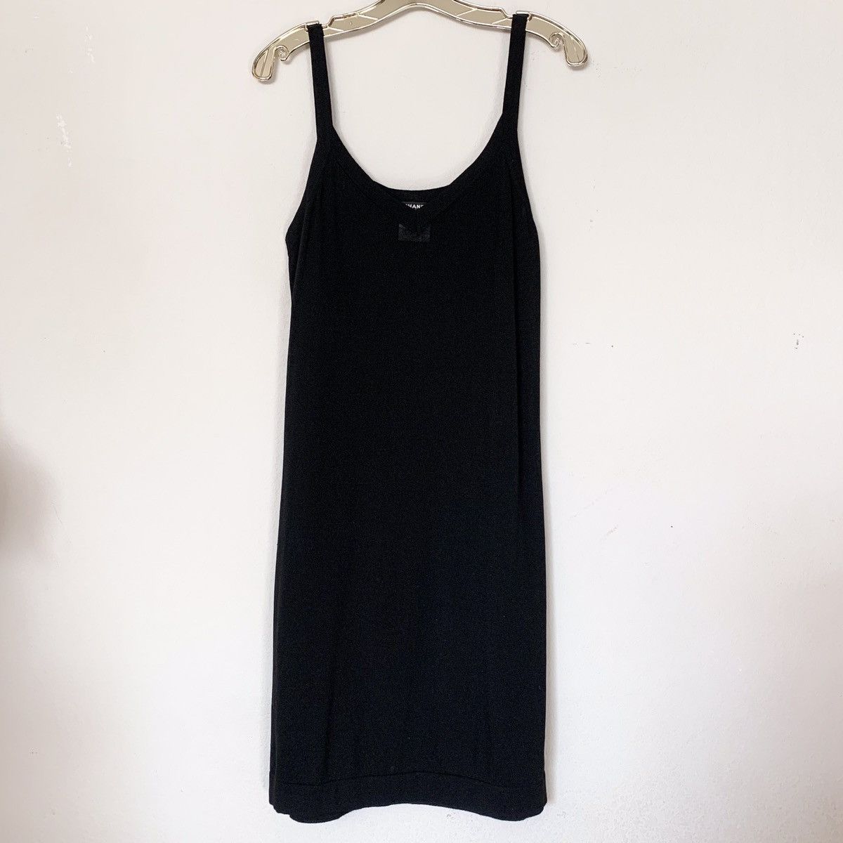 Chanel Chanel sheer logo black knit dress Size M / US 6-8 / IT 42-44 - 2 Thumbnail