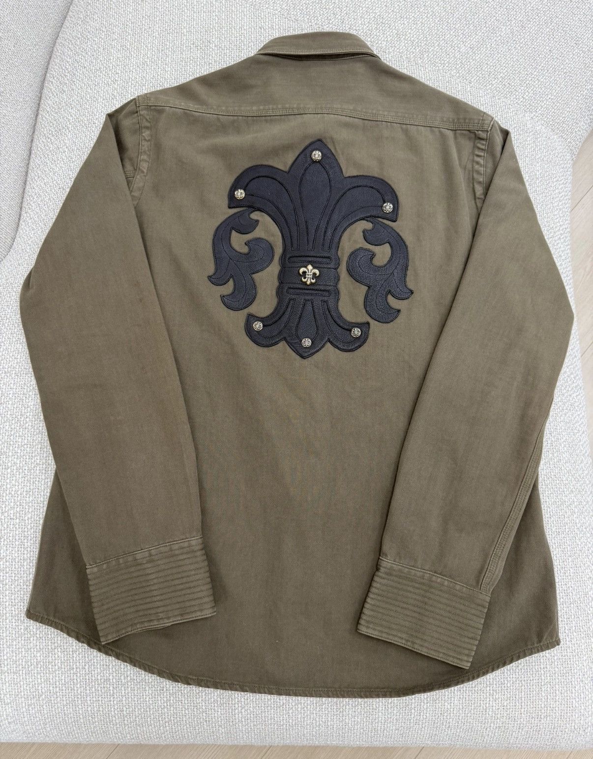 Chrome Hearts Chrome Hearts Scout Flower Leather Patch Shirt Jacket Size US XL / EU 56 / 4 - 1 Thumbnail